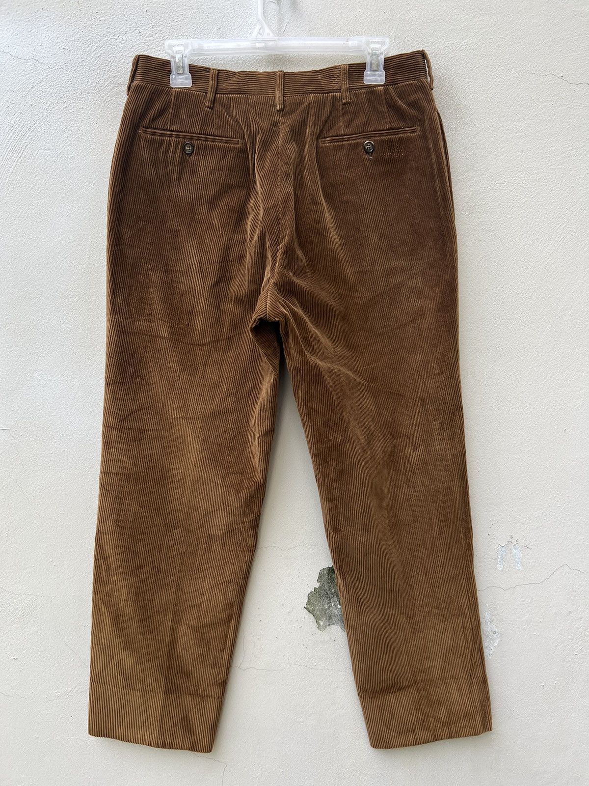 Rota Vintage Rota Pantaloni Di Sartoria Brown Corduroy Trouser Size US 31 - 11 Thumbnail