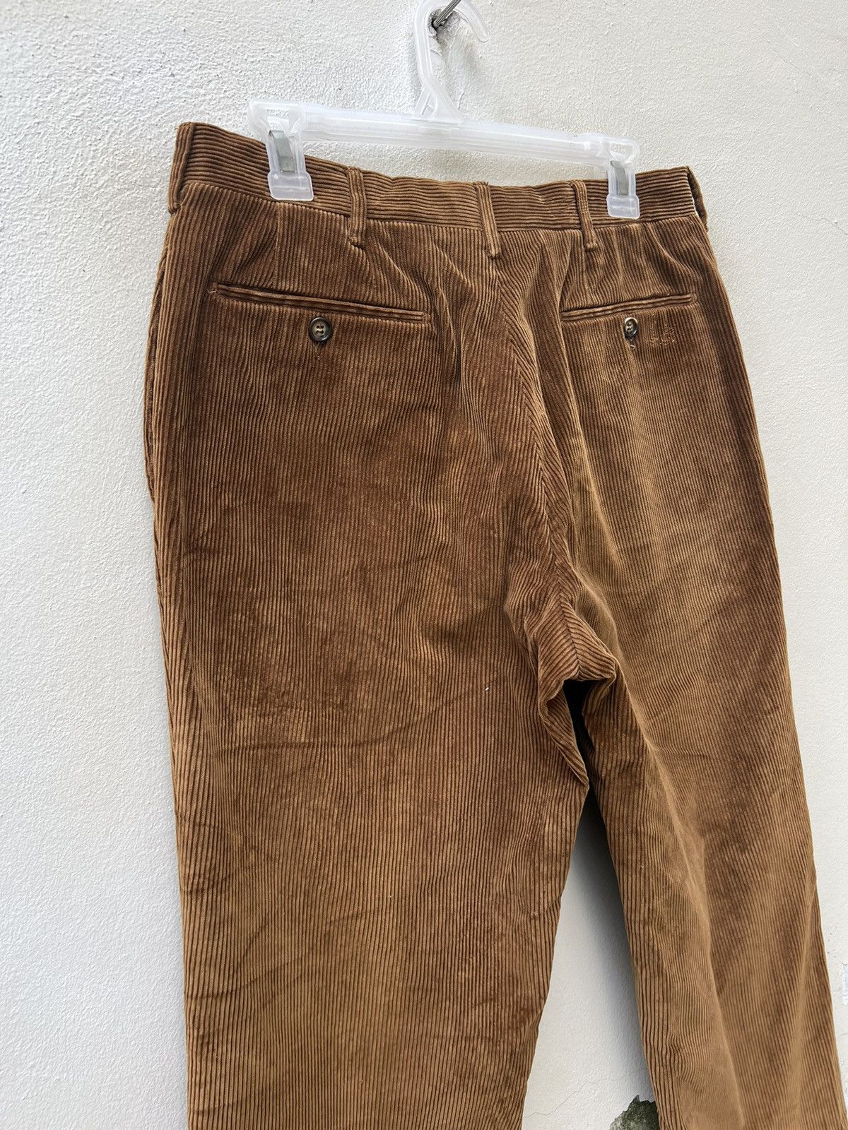 Rota Vintage Rota Pantaloni Di Sartoria Brown Corduroy Trouser Size US 31 - 12 Thumbnail