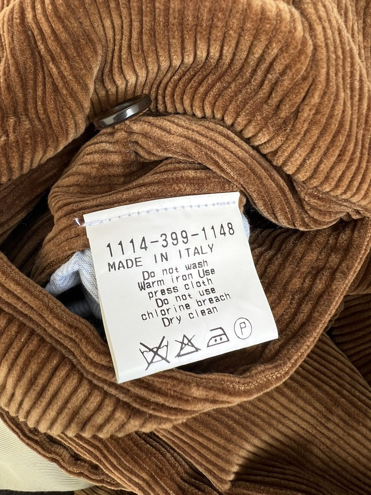 Rota Vintage Rota Pantaloni Di Sartoria Brown Corduroy Trouser Size US 31 - 20 Thumbnail