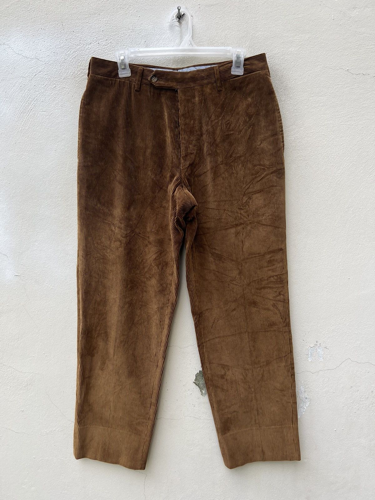 Rota Vintage Rota Pantaloni Di Sartoria Brown Corduroy Trouser Size US 31 - 6 Thumbnail