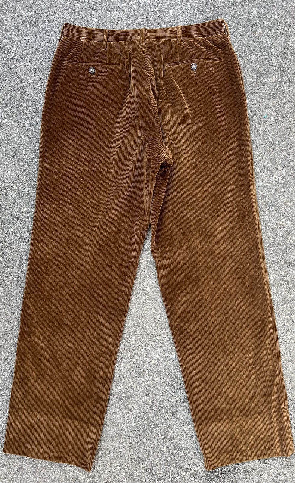 Rota Vintage Rota Pantaloni Di Sartoria Brown Corduroy Trouser Size US 31 - 5 Thumbnail