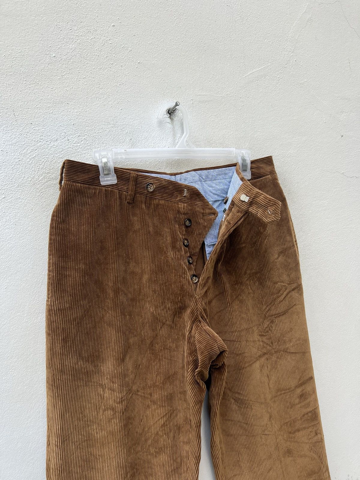 Rota Vintage Rota Pantaloni Di Sartoria Brown Corduroy Trouser Size US 31 - 7 Thumbnail
