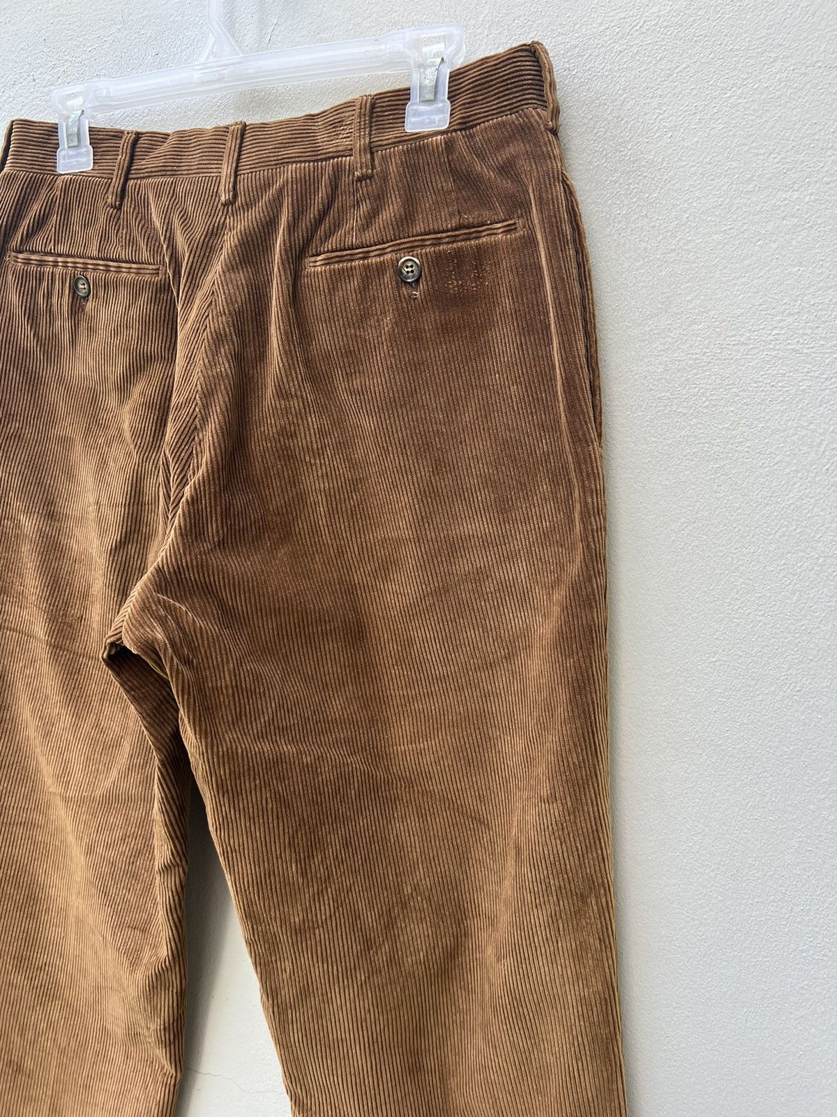 Rota Vintage Rota Pantaloni Di Sartoria Brown Corduroy Trouser Size US 31 - 14 Thumbnail