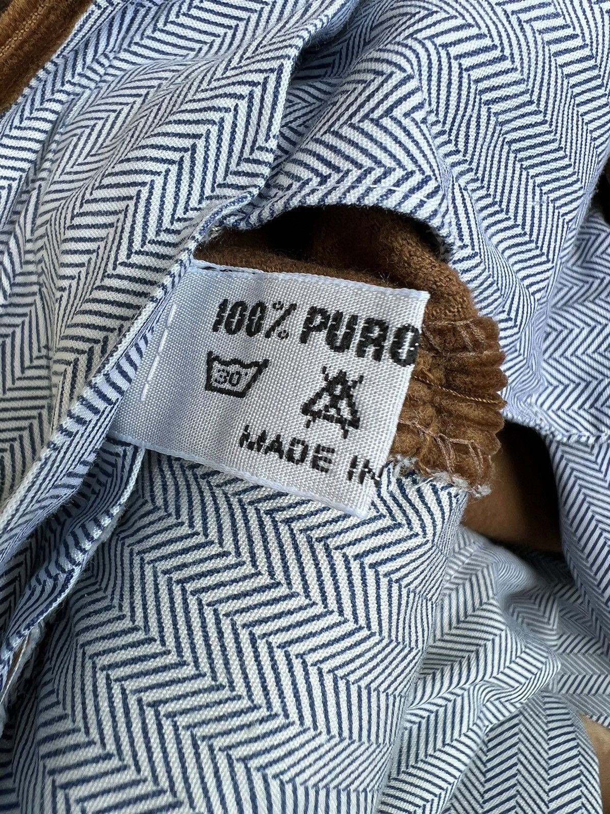 Rota Vintage Rota Pantaloni Di Sartoria Brown Corduroy Trouser Size US 31 - 22 Thumbnail