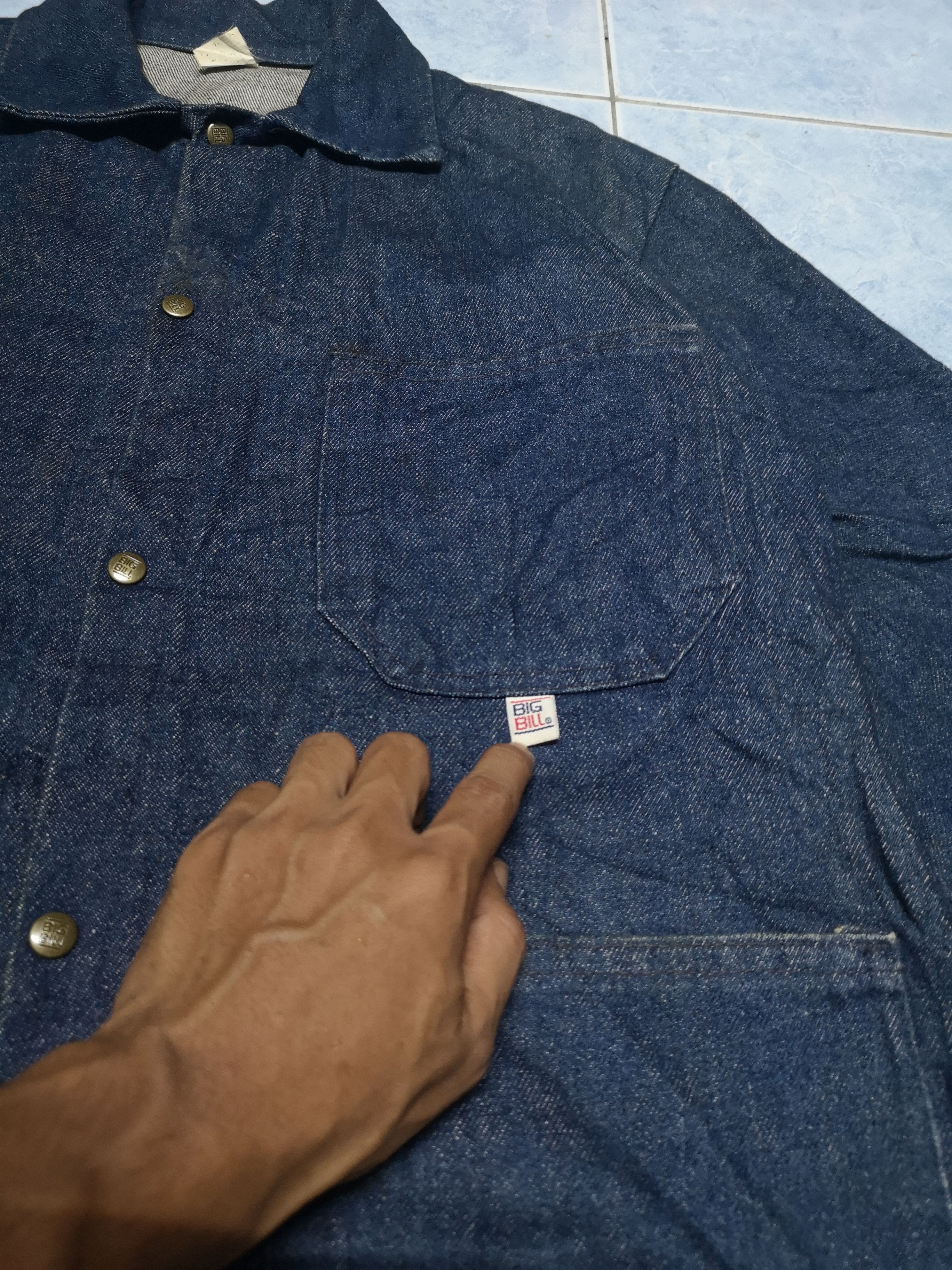 Indigo 🔥Japanese Brand Big Bill Denim Chore Jacket Made In Canada Size US L / EU 52-54 / 3 - 5 Thumbnail