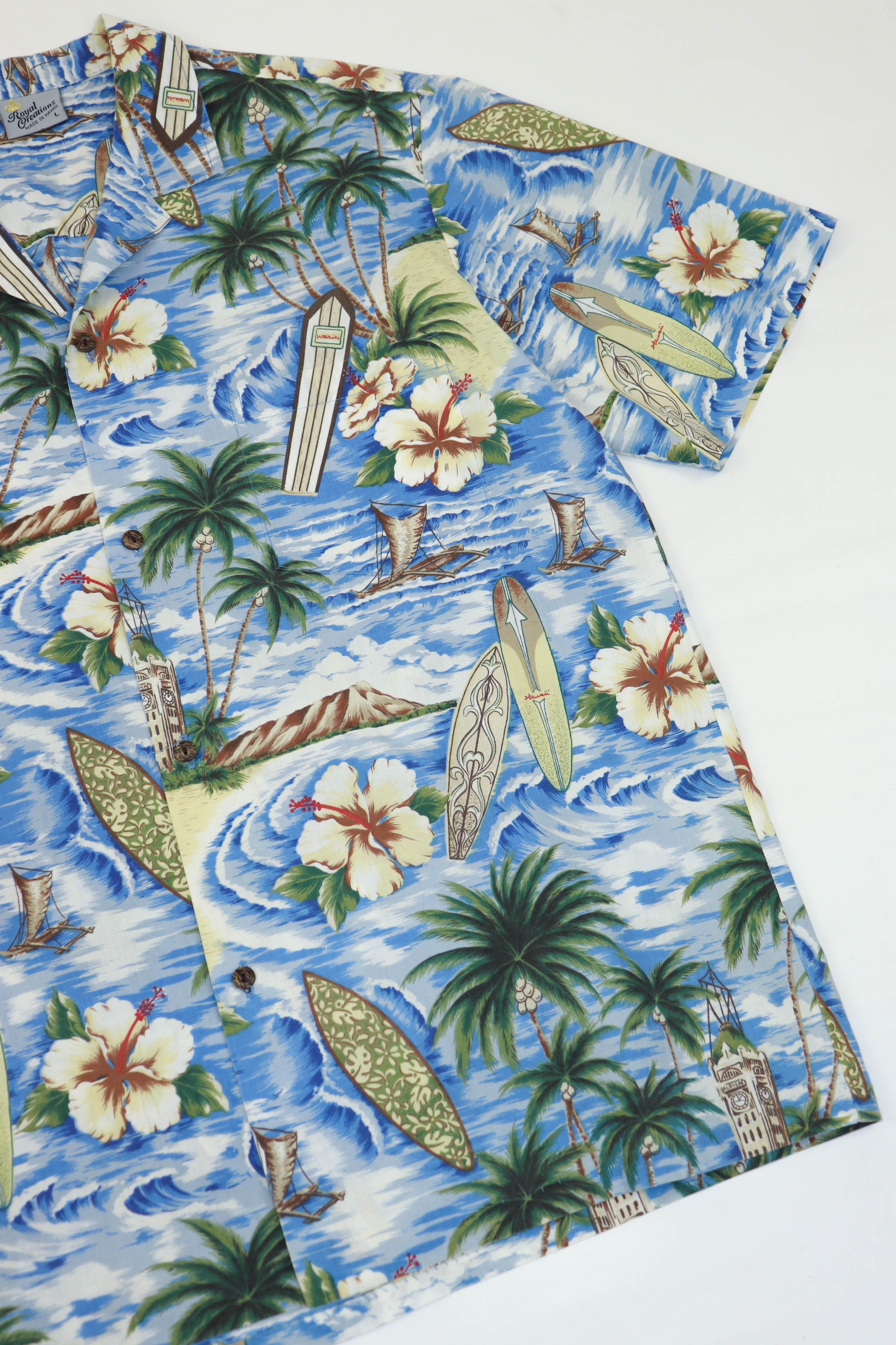 Vintage Vintage 90's Hawaiian U.S.A. Printed Graphics Summer Shirt Size US L / EU 52-54 / 3 - 5 Thumbnail