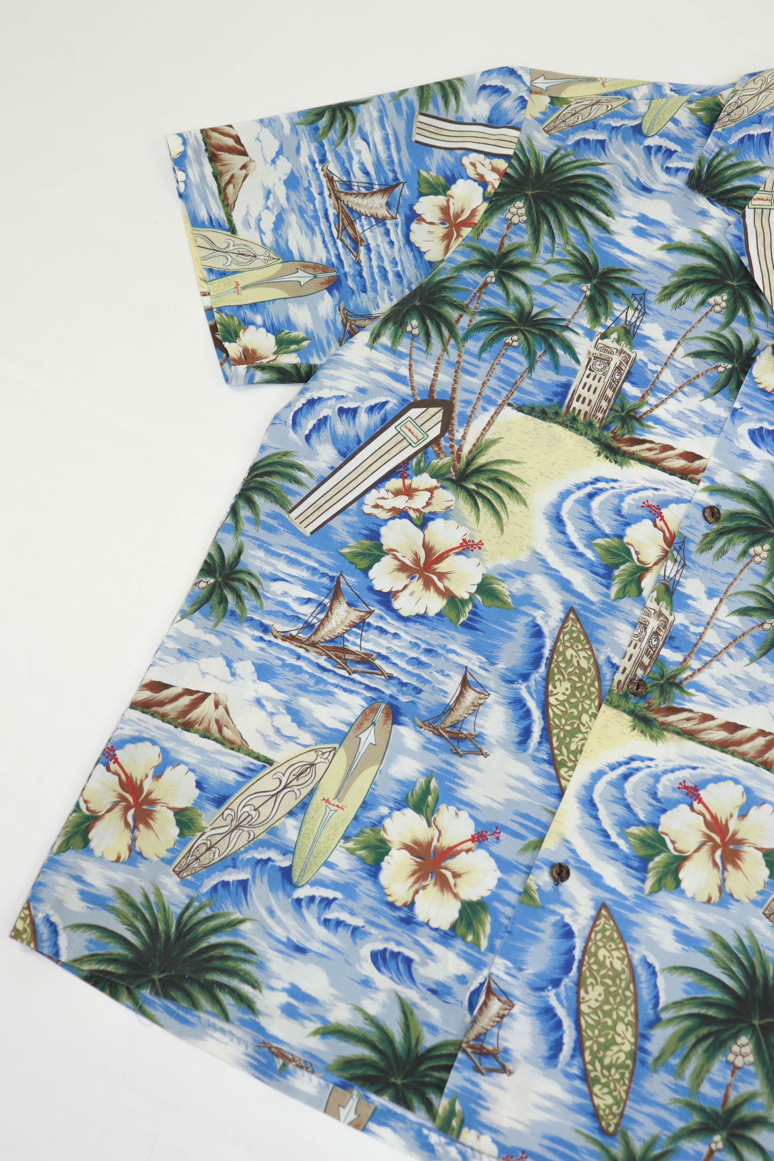 Vintage Vintage 90's Hawaiian U.S.A. Printed Graphics Summer Shirt Size US L / EU 52-54 / 3 - 4 Thumbnail