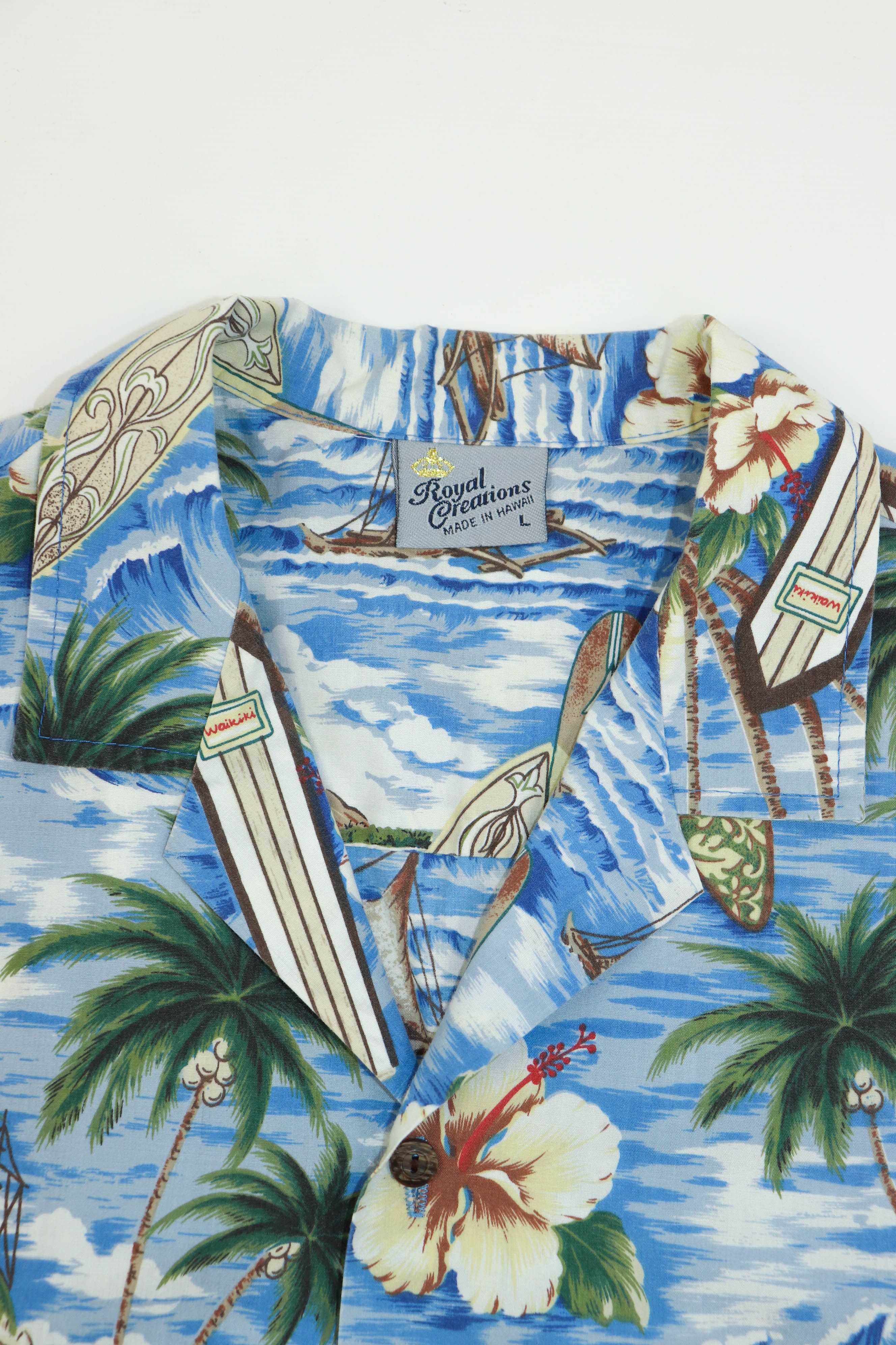 Vintage Vintage 90's Hawaiian U.S.A. Printed Graphics Summer Shirt Size US L / EU 52-54 / 3 - 15 Thumbnail