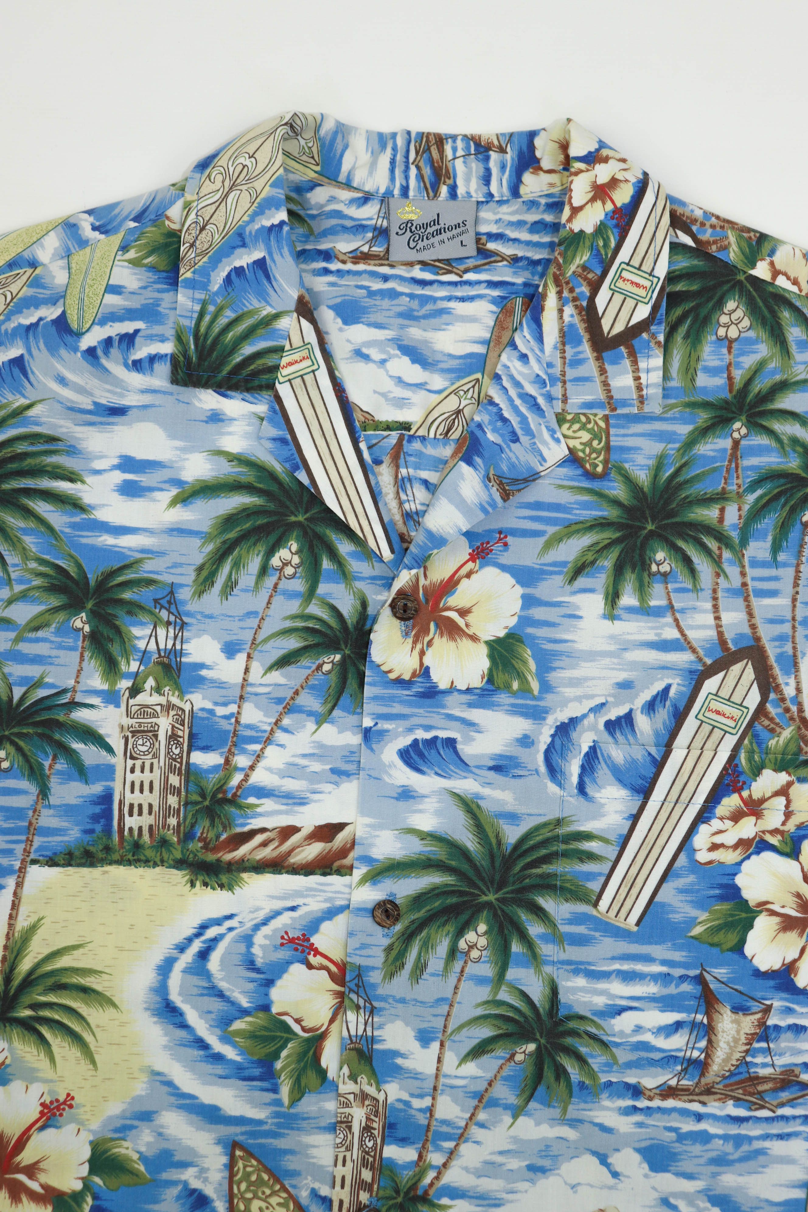 Vintage Vintage 90's Hawaiian U.S.A. Printed Graphics Summer Shirt Size US L / EU 52-54 / 3 - 6 Thumbnail