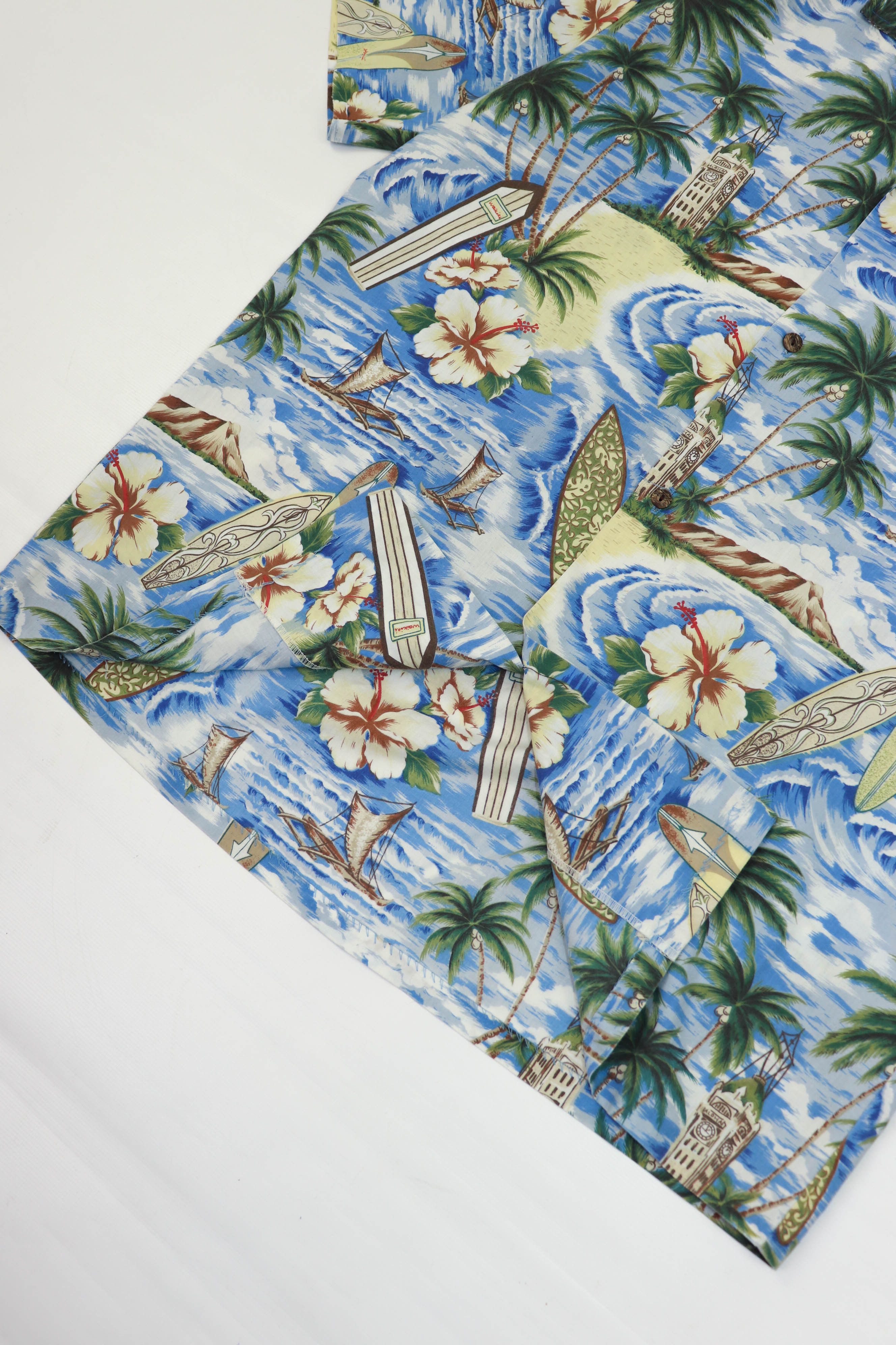 Vintage Vintage 90's Hawaiian U.S.A. Printed Graphics Summer Shirt Size US L / EU 52-54 / 3 - 10 Thumbnail