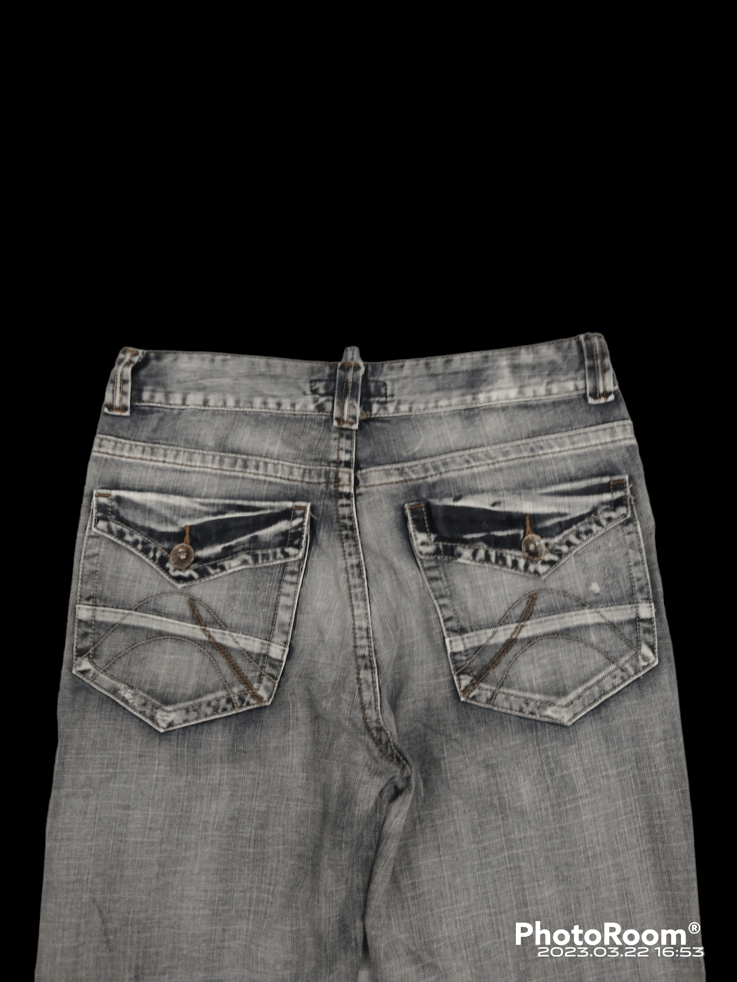 Other BAGGY SICK WASHED GREY PUETON DENIM PANTS Size US 32 / EU 48 - 4 Thumbnail