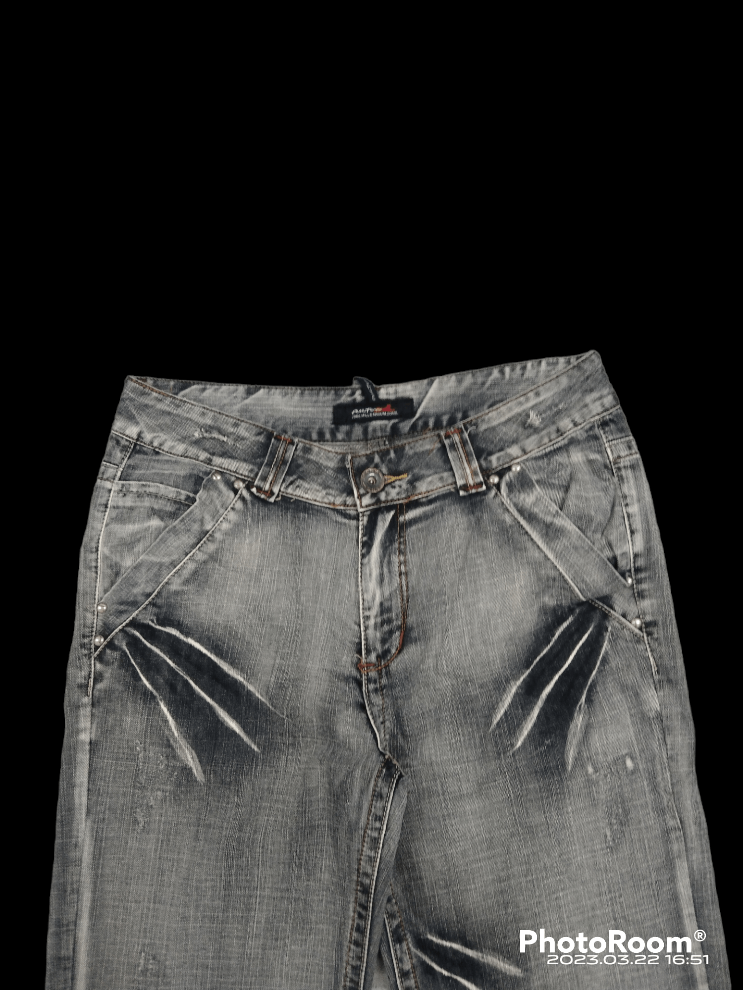 Other BAGGY SICK WASHED GREY PUETON DENIM PANTS Size US 32 / EU 48 - 3 Thumbnail