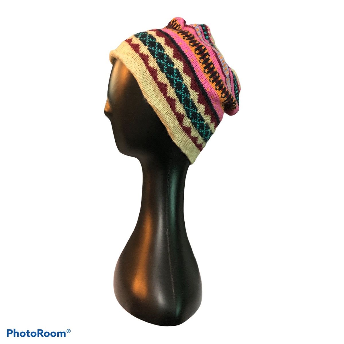 image of Sasquatchfabrix Unknown Multicolor Japanese Design Beanie Hats, Men's