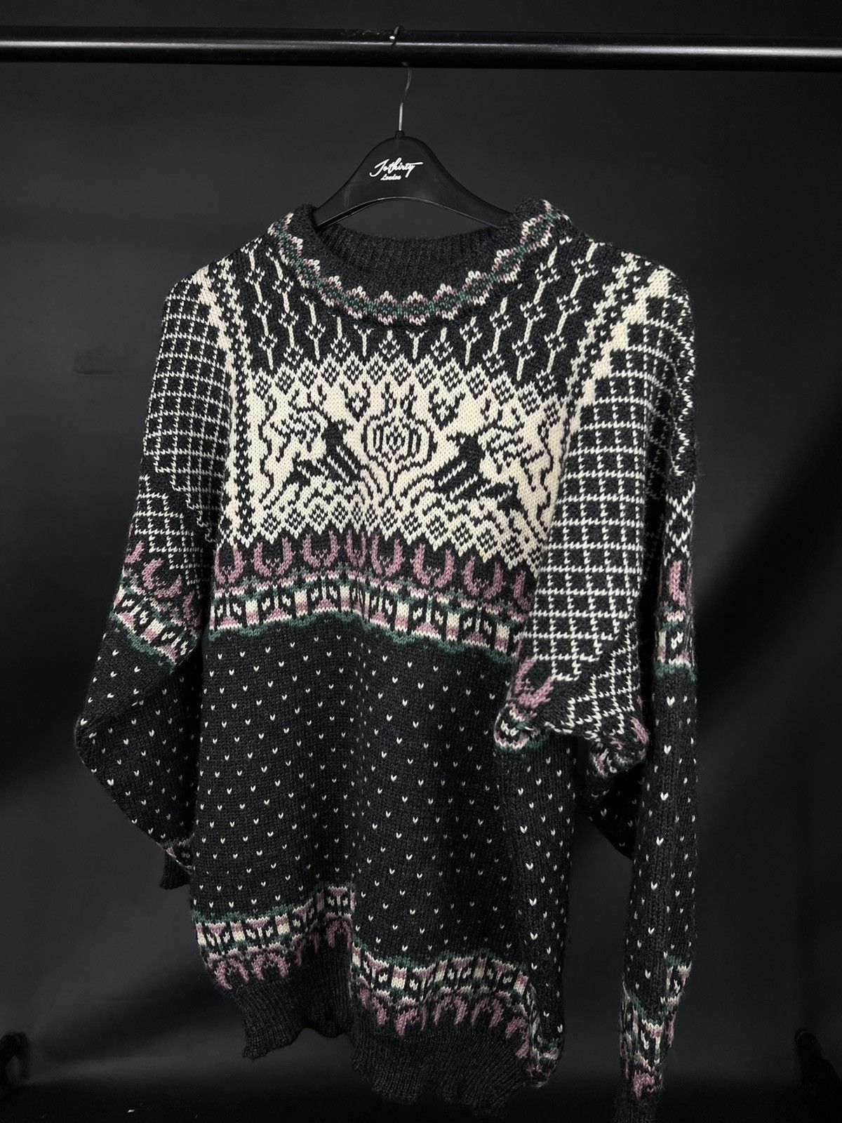 Dale Of Norway × Vintage VTG Dale Of Norway sweater embroidered with deer green Size US L / EU 52-54 / 3 - 1 Thumbnail