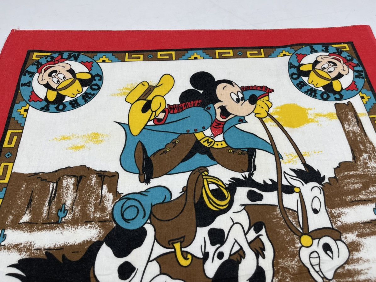 Mickey Mouse × Vintage vintage mickey mouse bandana handkerchief scarf HC0220 Size ONE SIZE - 6 Thumbnail