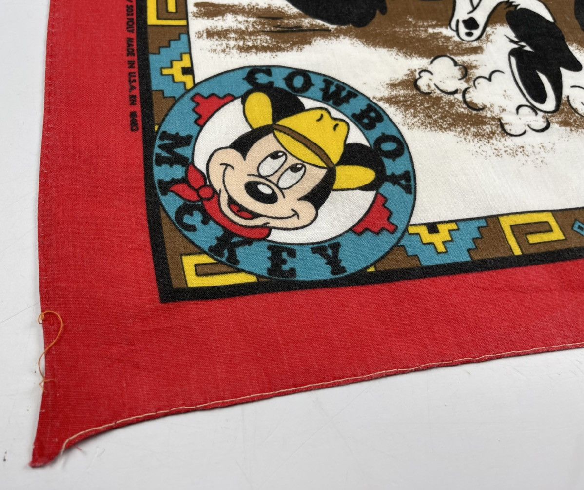Mickey Mouse × Vintage vintage mickey mouse bandana handkerchief scarf HC0220 Size ONE SIZE - 3 Thumbnail