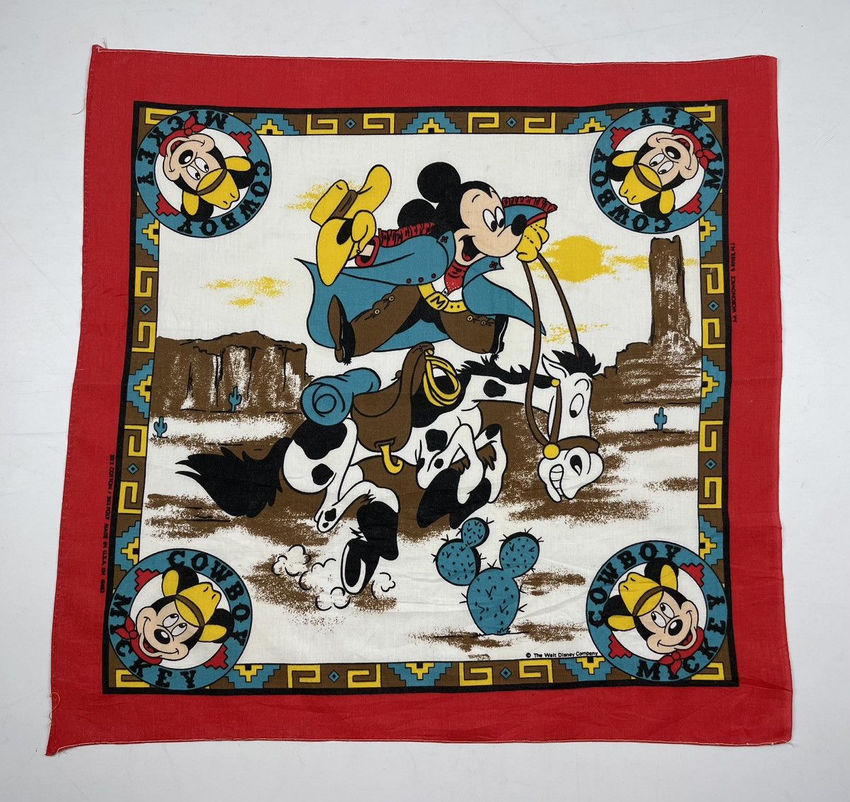 Mickey Mouse × Vintage vintage mickey mouse bandana handkerchief scarf HC0220 Size ONE SIZE - 1 Thumbnail
