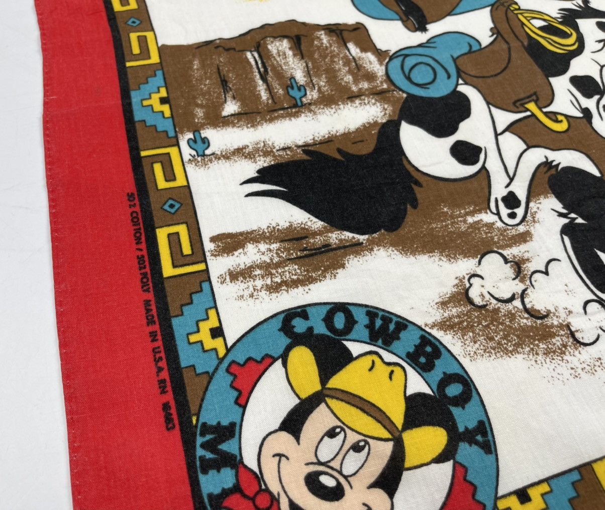 Mickey Mouse × Vintage vintage mickey mouse bandana handkerchief scarf HC0220 Size ONE SIZE - 4 Thumbnail
