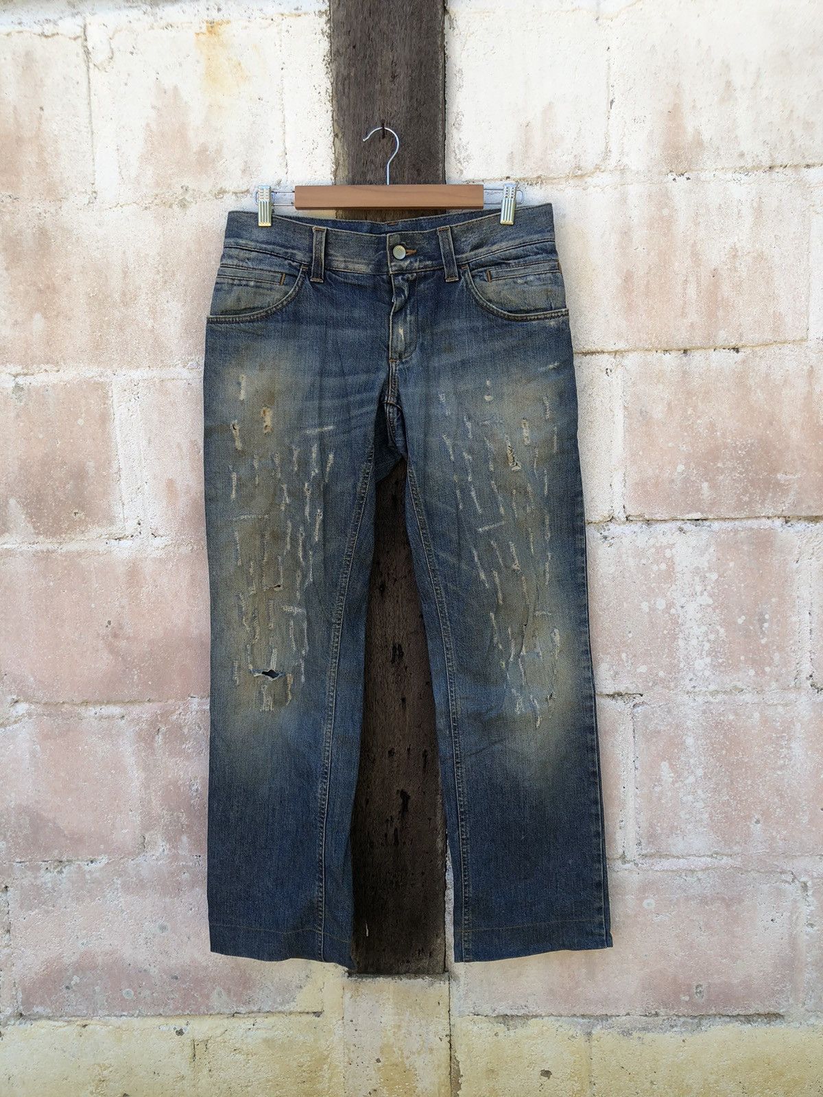 Dolce & Gabbana Dolce & Gabbana Distress Denim Jeans Size US 33 - 3 Thumbnail