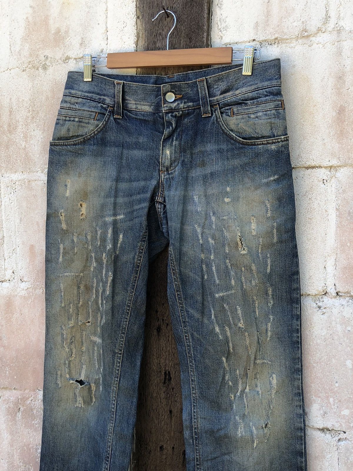 Dolce & Gabbana Dolce & Gabbana Distress Denim Jeans Size US 33 - 4 Thumbnail