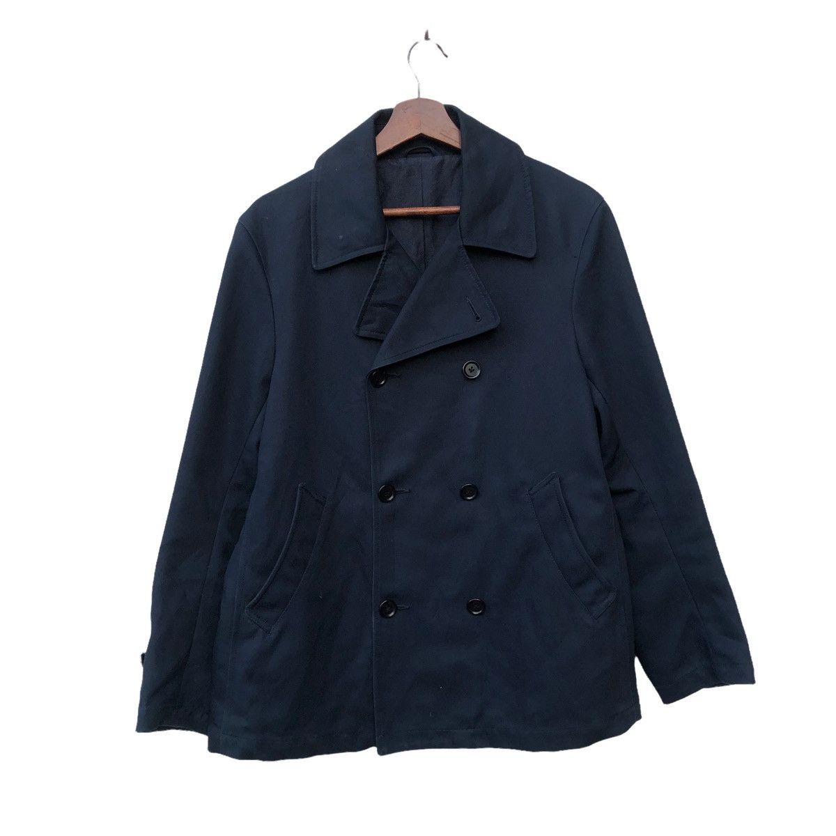 image of Ships Japan x Ships Jet Blue Ship Double Collar Jacket in Black, Men's (Size Medium)