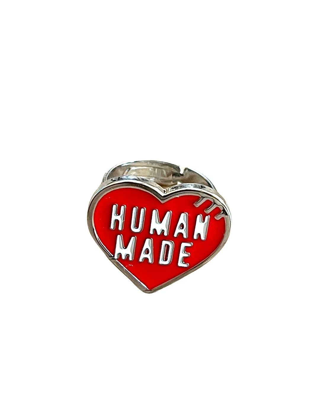 image of Human Made Japan Heart Logo Ring in Red, Men's