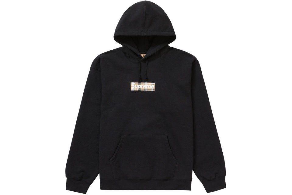 image of Burberry Box Logo Hoodie in Black, Men's (Size Medium)