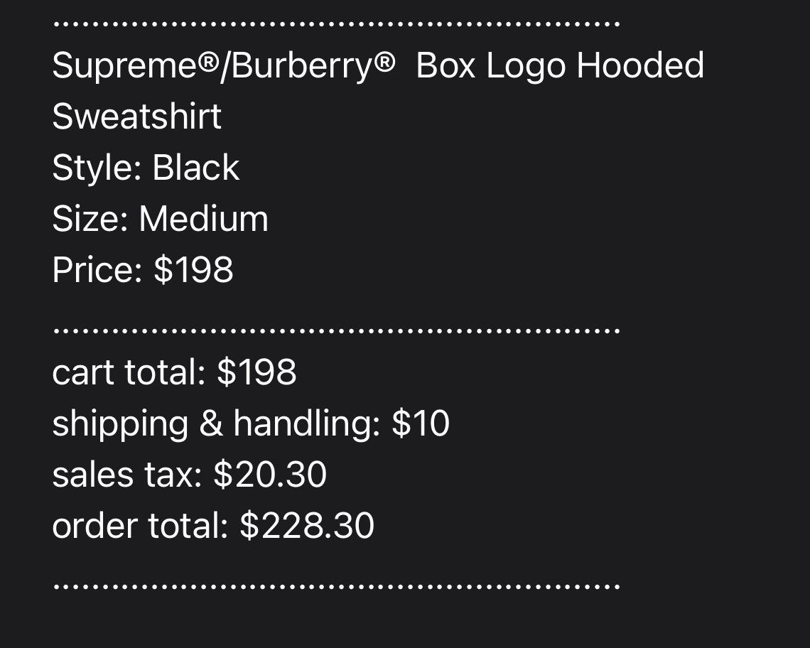 Burberry × Supreme Supreme Burberry Box Logo Hoodie Size US M / EU 48-50 / 2 - 3 Thumbnail