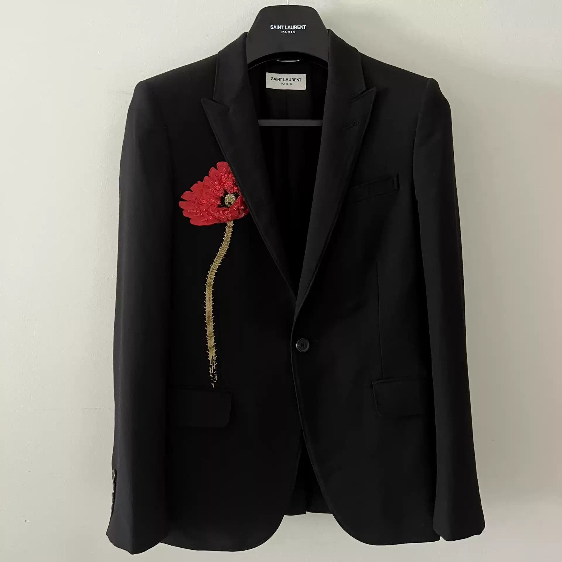 Saint Laurent Paris Saint Laurent Original New 15Ss Poppy Flower Blazer Size 42 Size US XS / EU 42 / 0 - 1 Thumbnail
