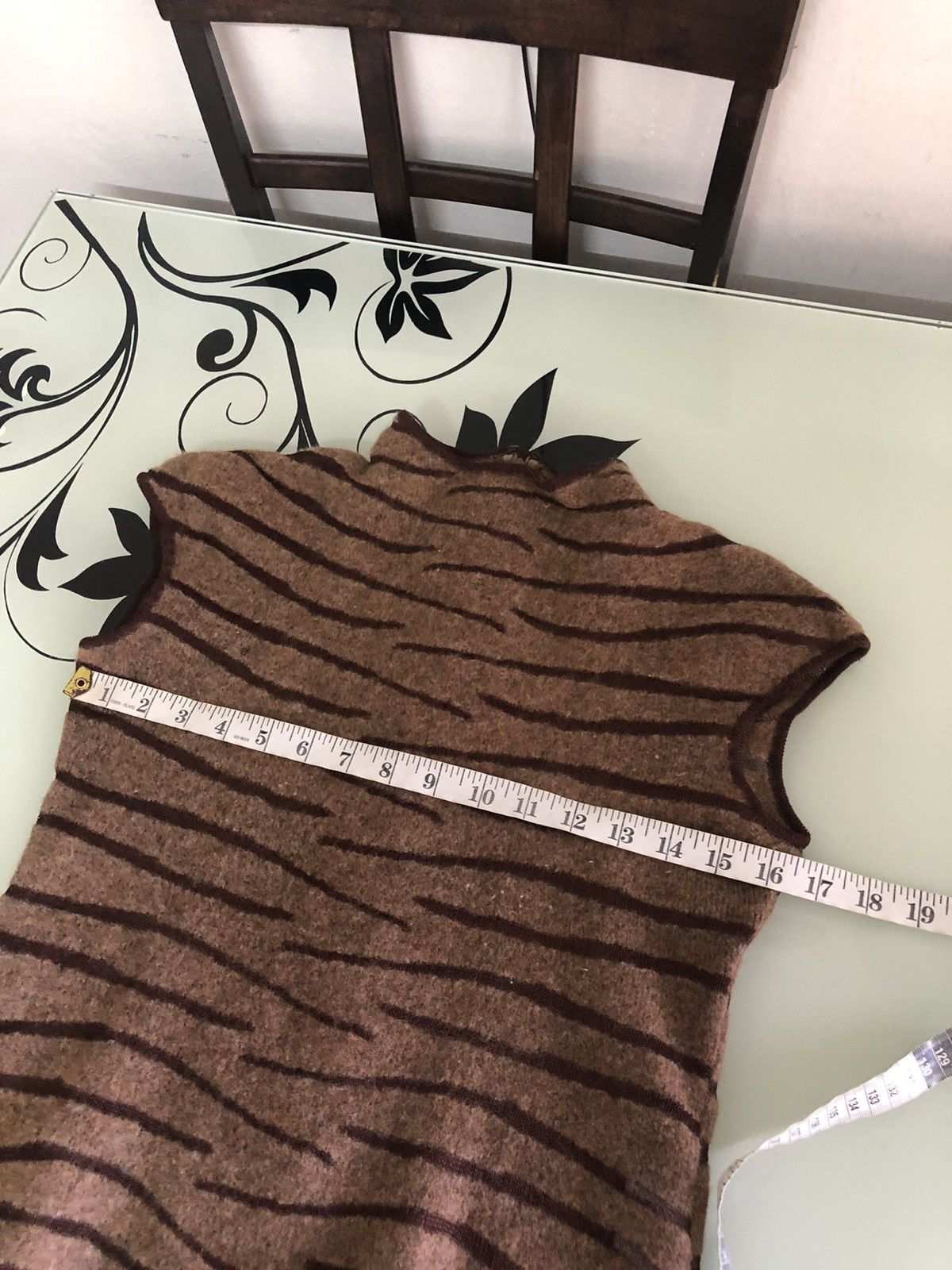 Vintage Vintage Yves Saint Laurent Tiger Stripe Crop Top Size M / US 6-8 / IT 42-44 - 22 Thumbnail