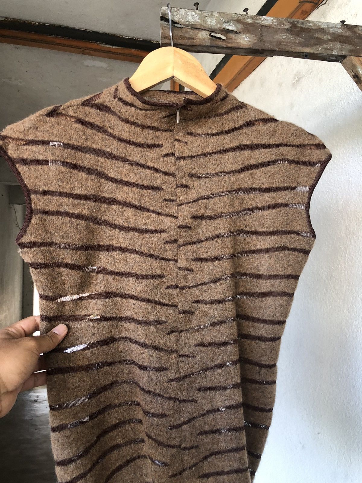 Vintage Vintage Yves Saint Laurent Tiger Stripe Crop Top Size M / US 6-8 / IT 42-44 - 13 Thumbnail