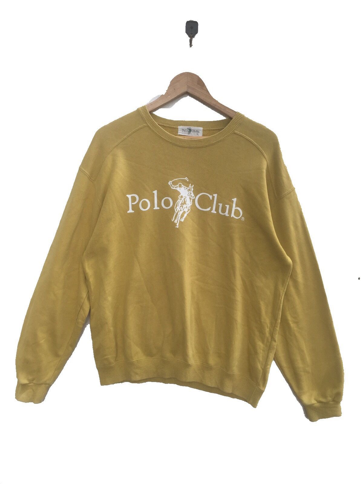 image of Vintage Polo Club Big Logo Crewneck, Men's (Size Large)
