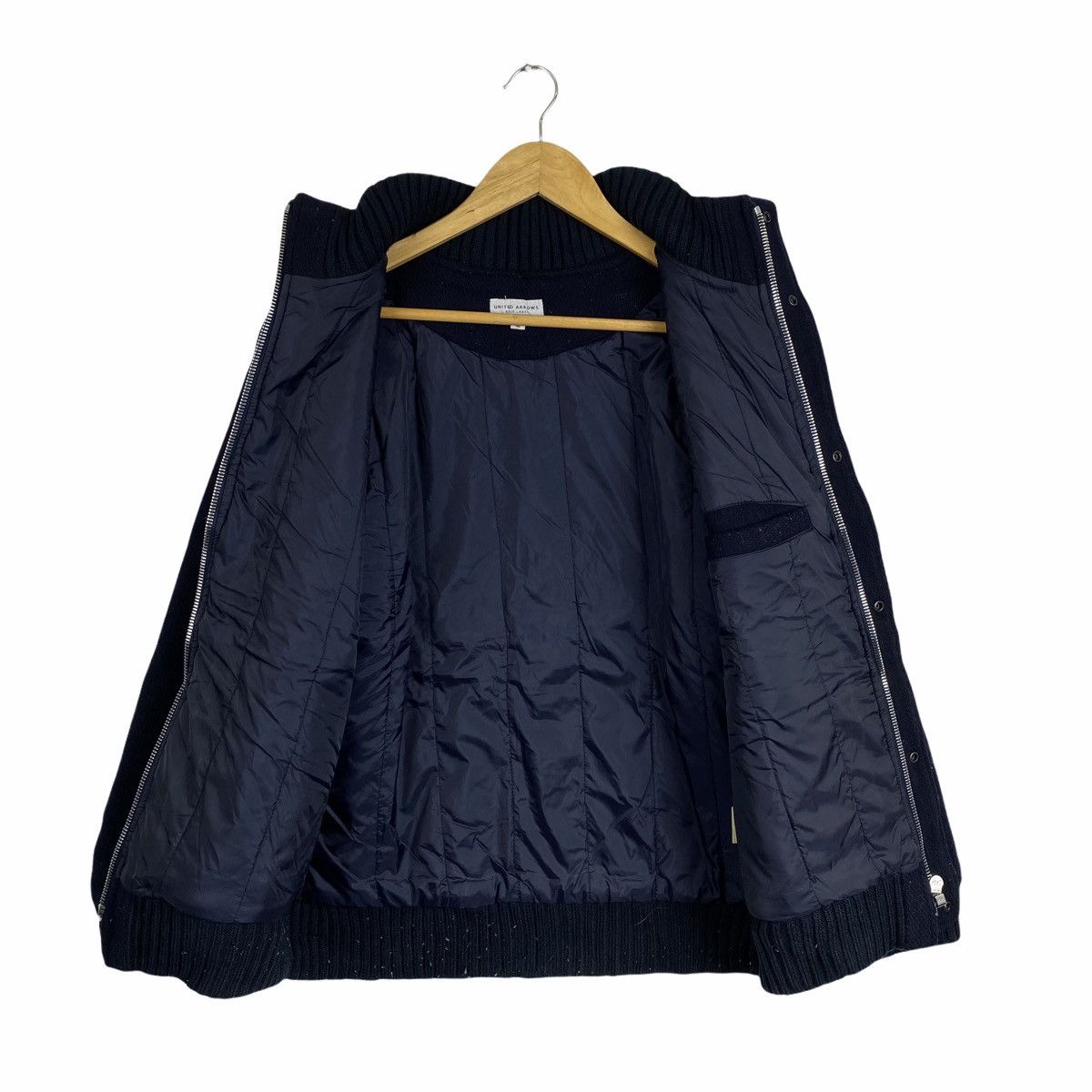 Japanese Brand × United Arrows Vintage UNITED ARROWS Japanese Brand Wool Bomber Jacket Size US S / EU 44-46 / 1 - 3 Thumbnail