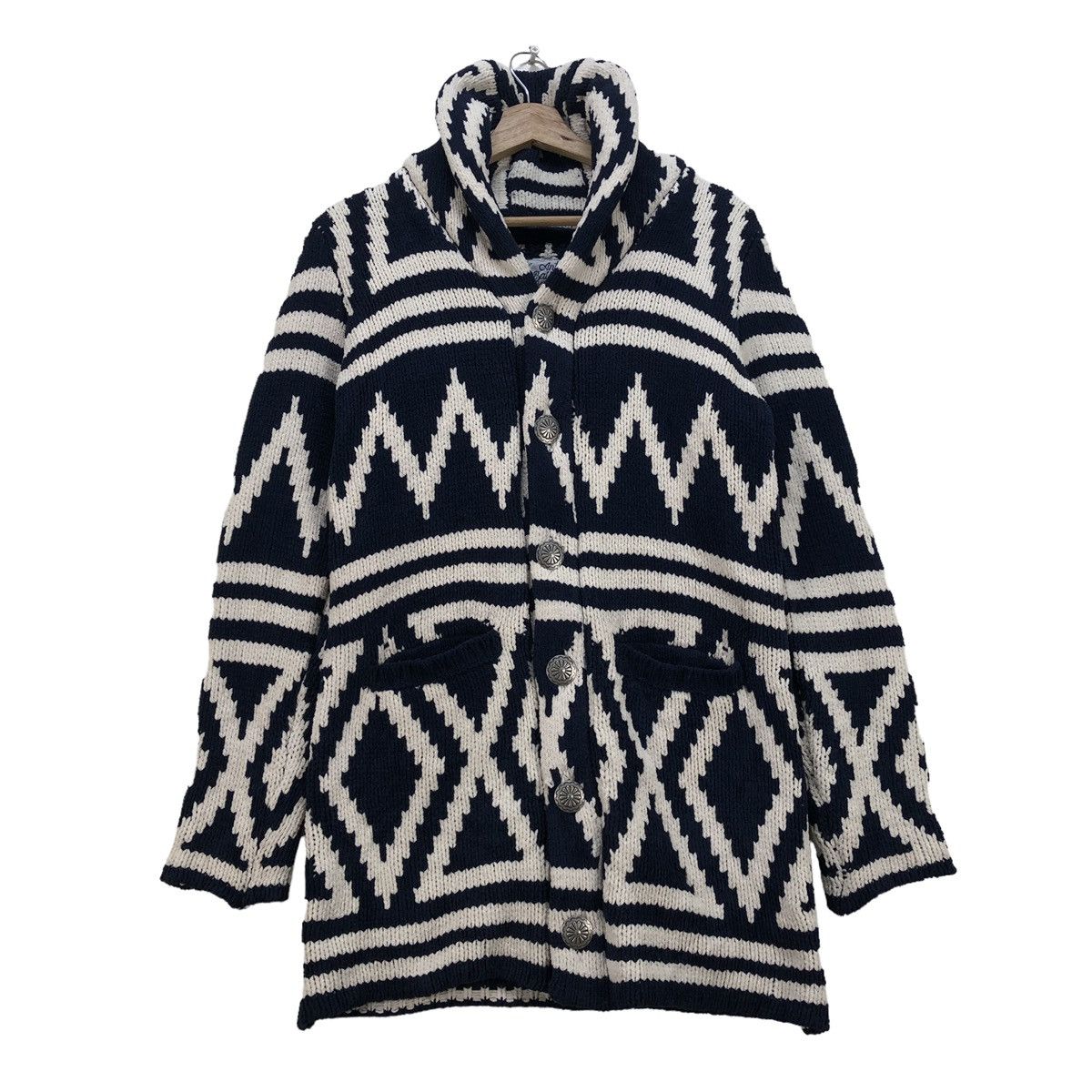 Aran Isles Knitwear Awesome Vintage Japanese Brand Native Knit Jacket Size US M / EU 48-50 / 2 - 1 Thumbnail
