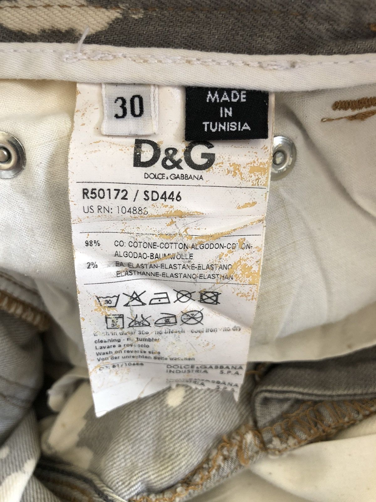 Art Comes First GRAIL🔥D&G 🇮🇹 Coral Bleach Skinny Stretch Distressed Denim Size US 30 / EU 46 - 10 Thumbnail