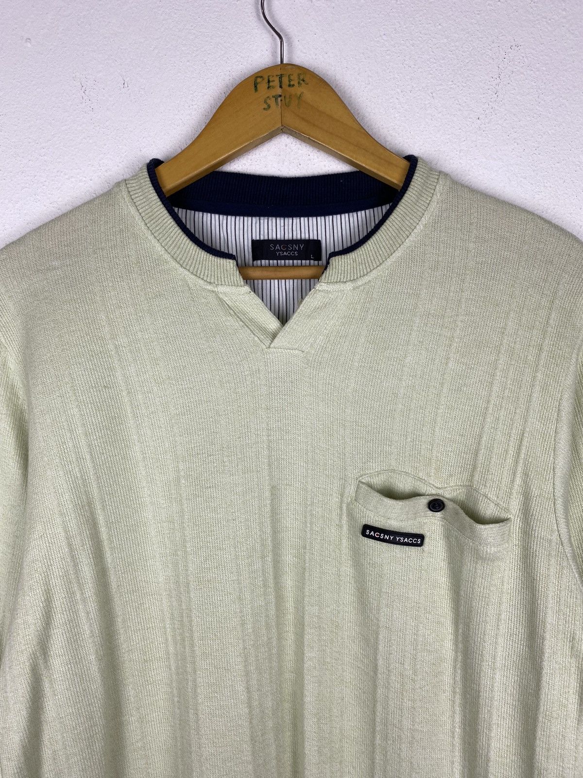 Designer × Japanese Brand × Yohji Yamamoto GK75-YOHJI YAMAMOTO SACSNY Y’SACCS SWEATER Size US L / EU 52-54 / 3 - 2 Thumbnail