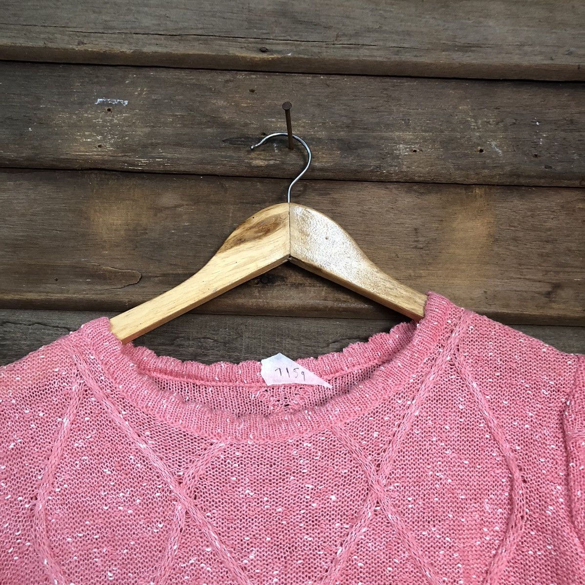 Homespun Knitwear Japan Mesh Net Crochet Pink Cardigan Knitwear #7159 Size S / US 4 / IT 40 - 10 Thumbnail
