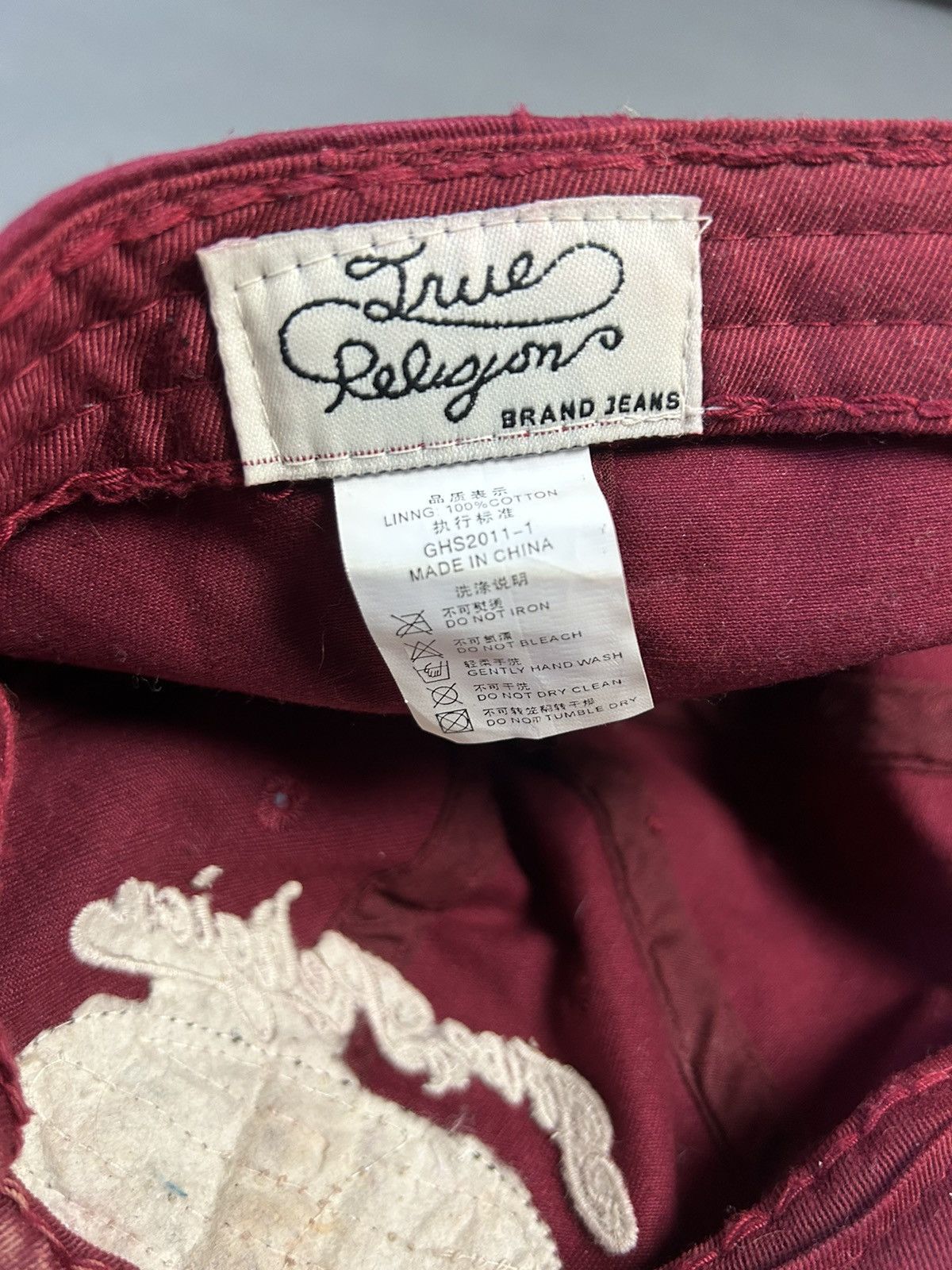 True Religion hat vintage red burgundy cap