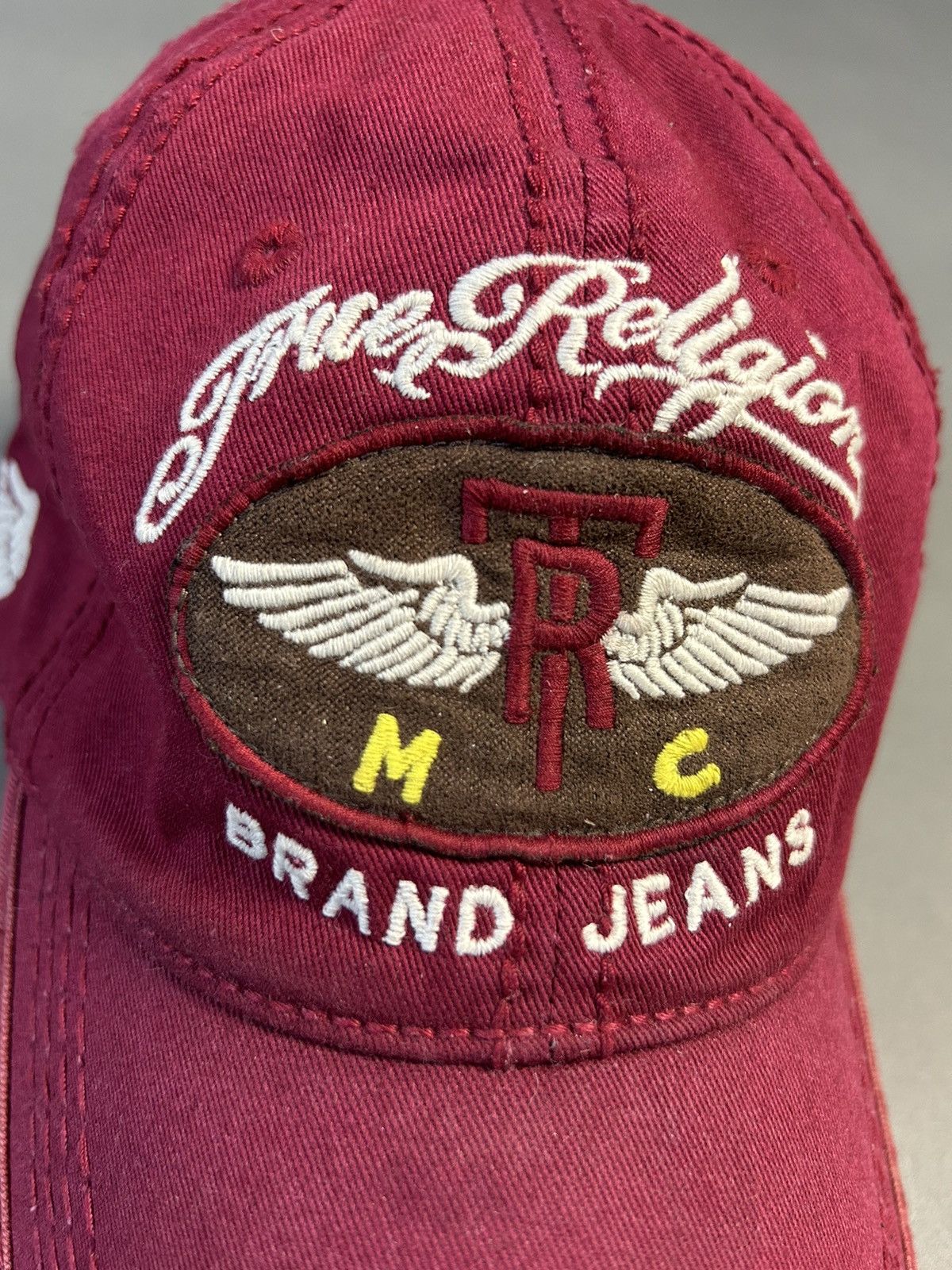 True Religion hat vintage red burgundy cap