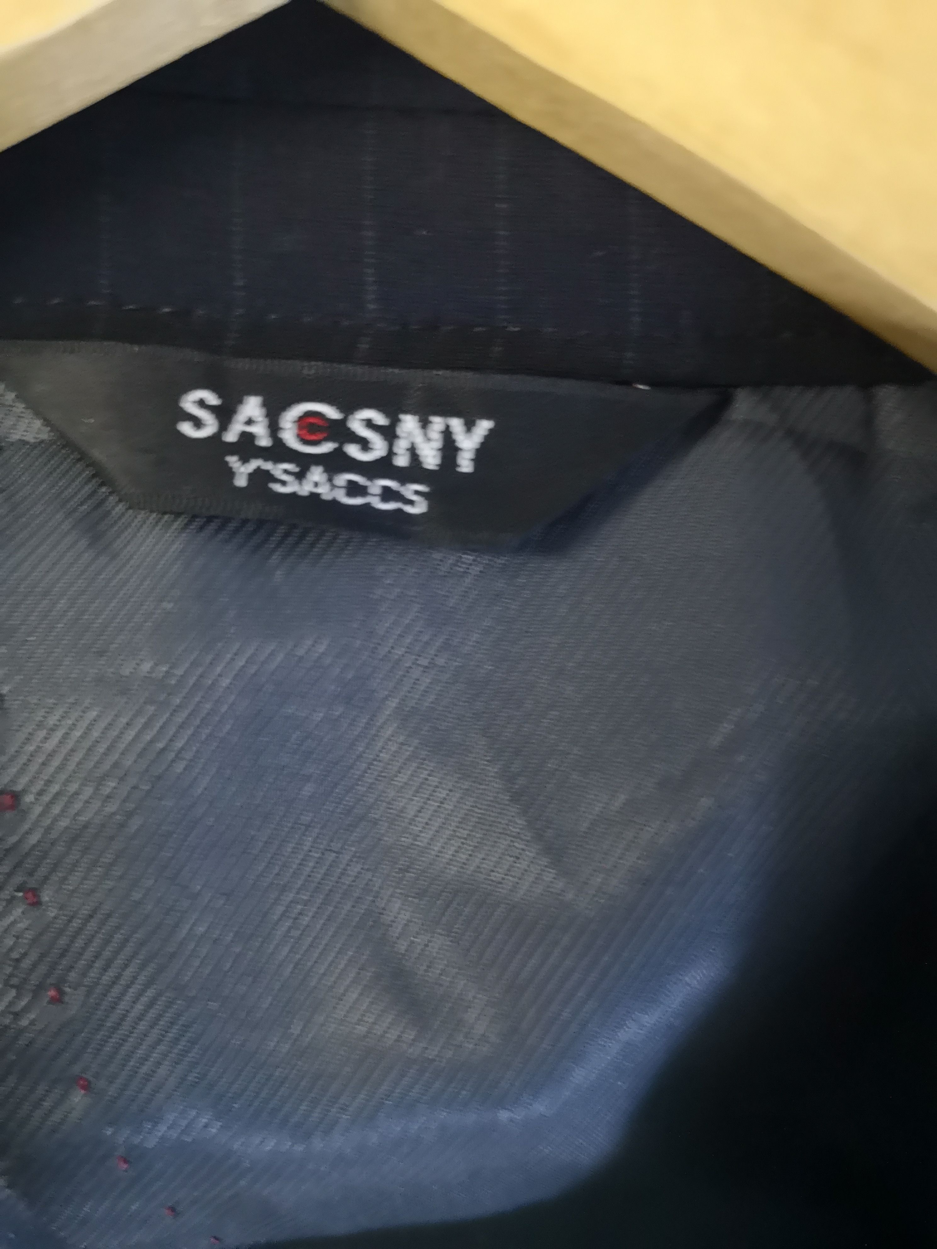 Designer × Yohji Yamamoto 🔥YOHJI YAMAMOTO SACCNY Y'SACC Black Blazer- GK00 Size 40R - 6 Thumbnail