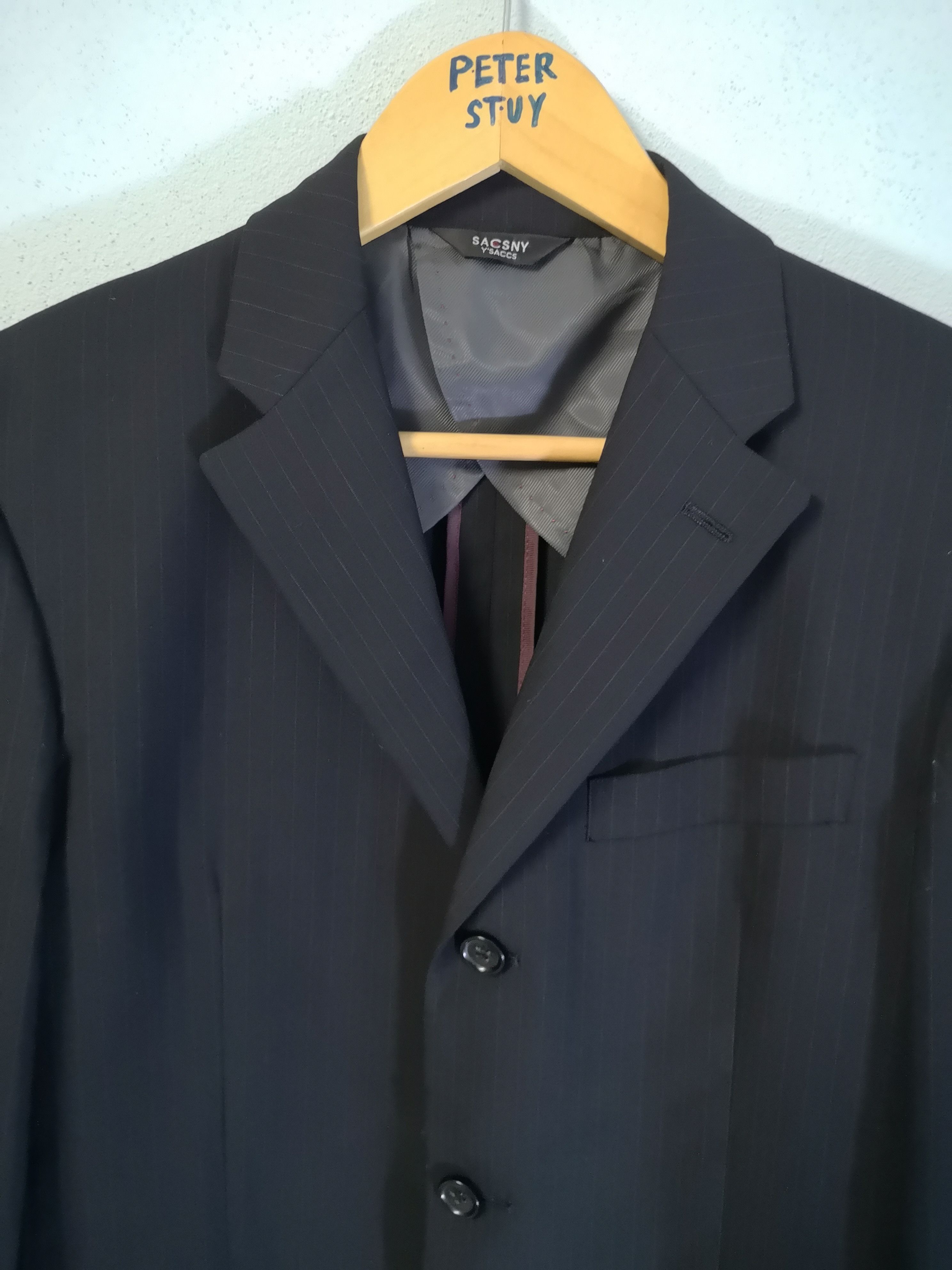 Designer × Yohji Yamamoto 🔥YOHJI YAMAMOTO SACCNY Y'SACC Black Blazer- GK00 Size 40R - 2 Thumbnail
