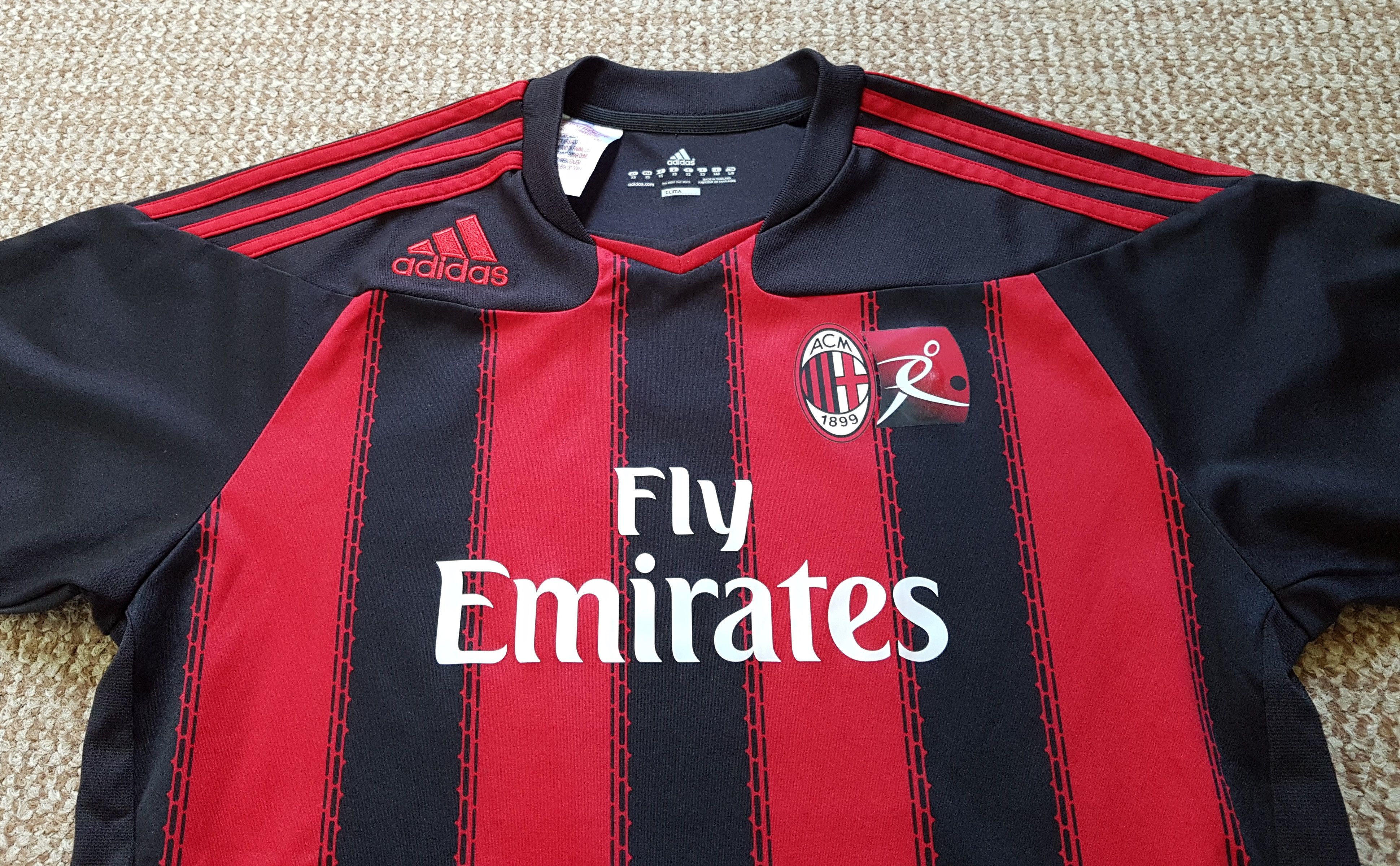 Adidas Milan AC 2012 Football Soccer Jersey Shirt Home Adidas Size US XS / EU 42 / 0 - 2 Thumbnail