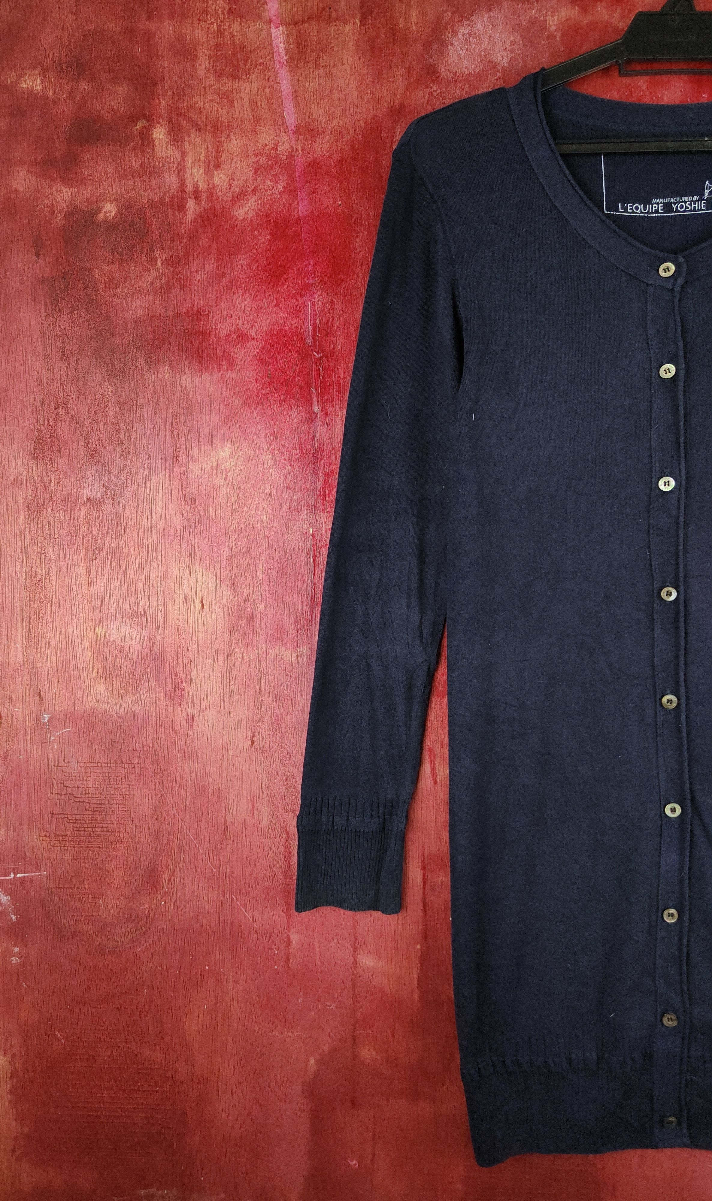 Japanese Brand × yoshie inaba L'Equipe Yoshie Inaba Navy Blue Long Cardigan #S912 Size M / US 6-8 / IT 42-44 - 3 Thumbnail