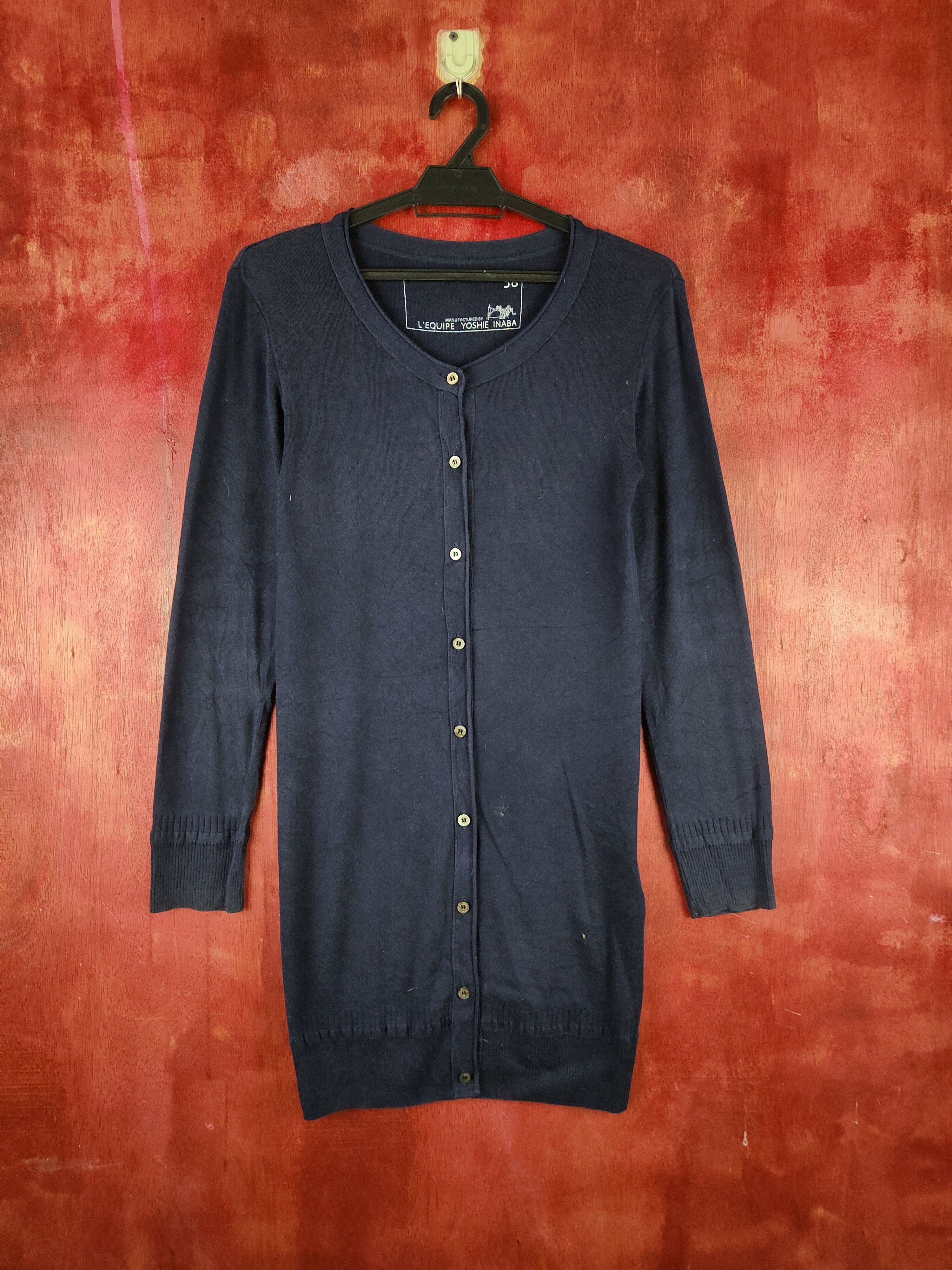 Japanese Brand × yoshie inaba L'Equipe Yoshie Inaba Navy Blue Long Cardigan #S912 Size M / US 6-8 / IT 42-44 - 1 Thumbnail