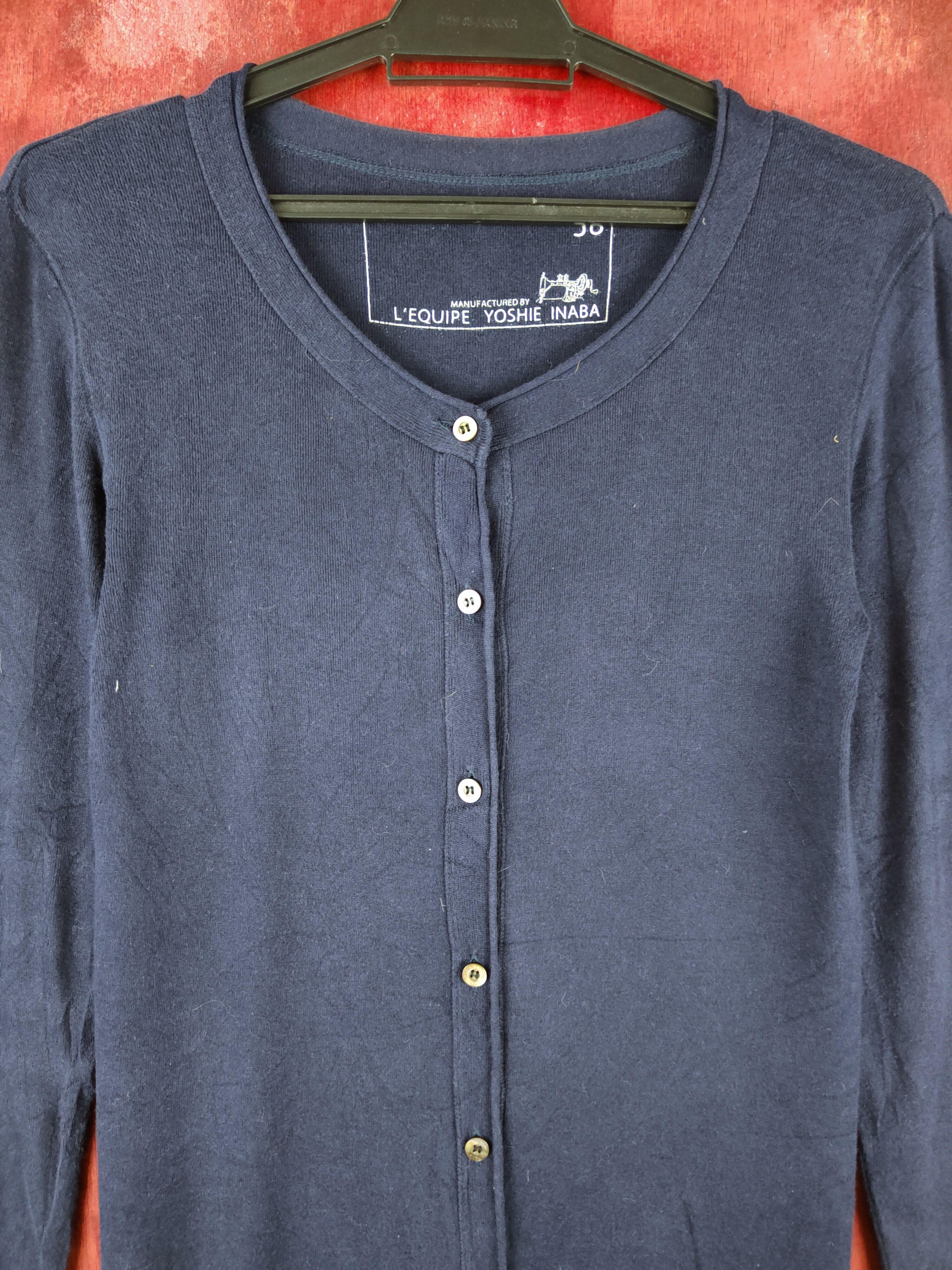 Japanese Brand × yoshie inaba L'Equipe Yoshie Inaba Navy Blue Long Cardigan #S912 Size M / US 6-8 / IT 42-44 - 2 Thumbnail