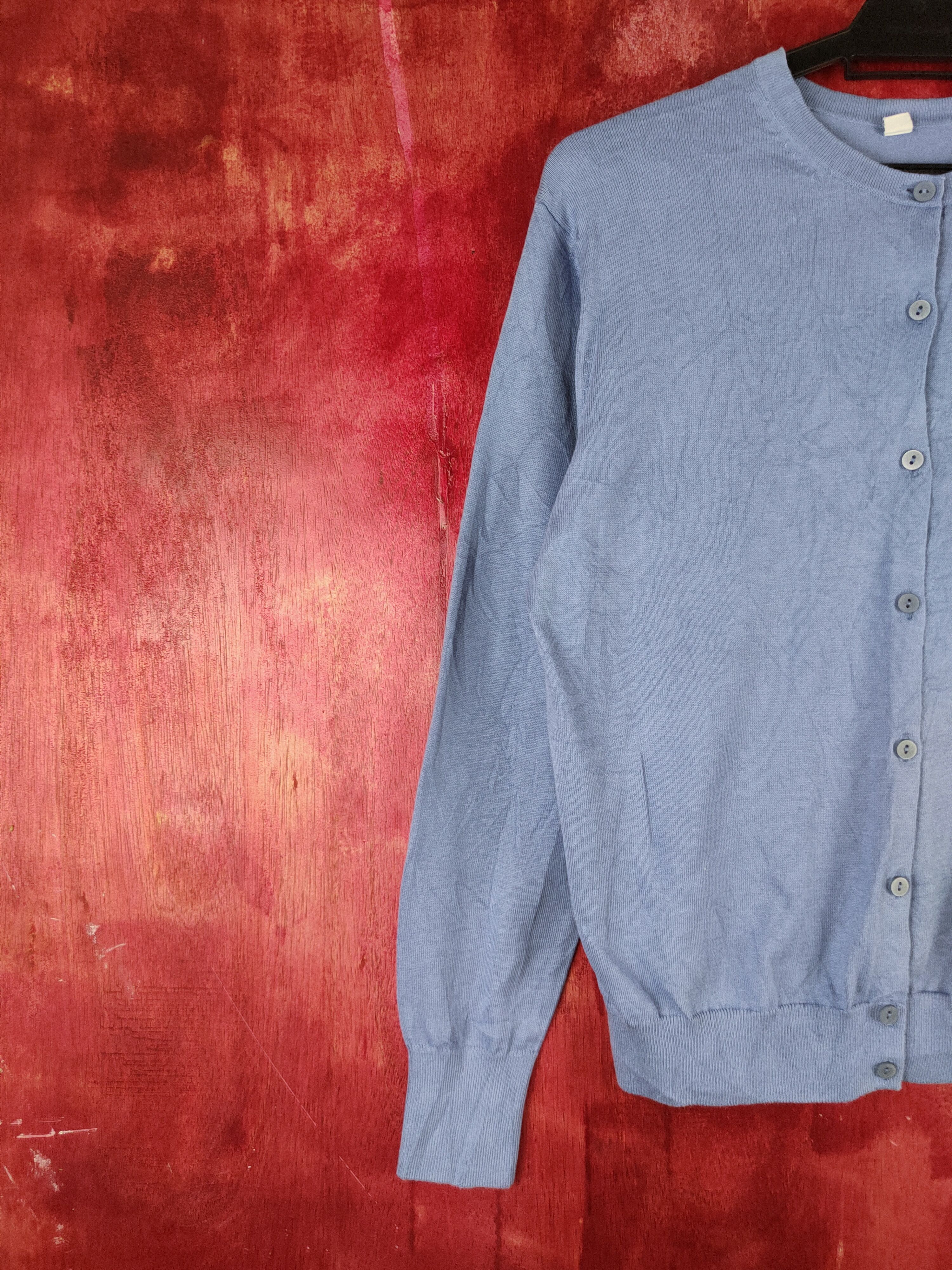 Japanese Brand Uniqlo Blue knitwear japan vintage Cardigan #S914 Size M / US 6-8 / IT 42-44 - 3 Thumbnail