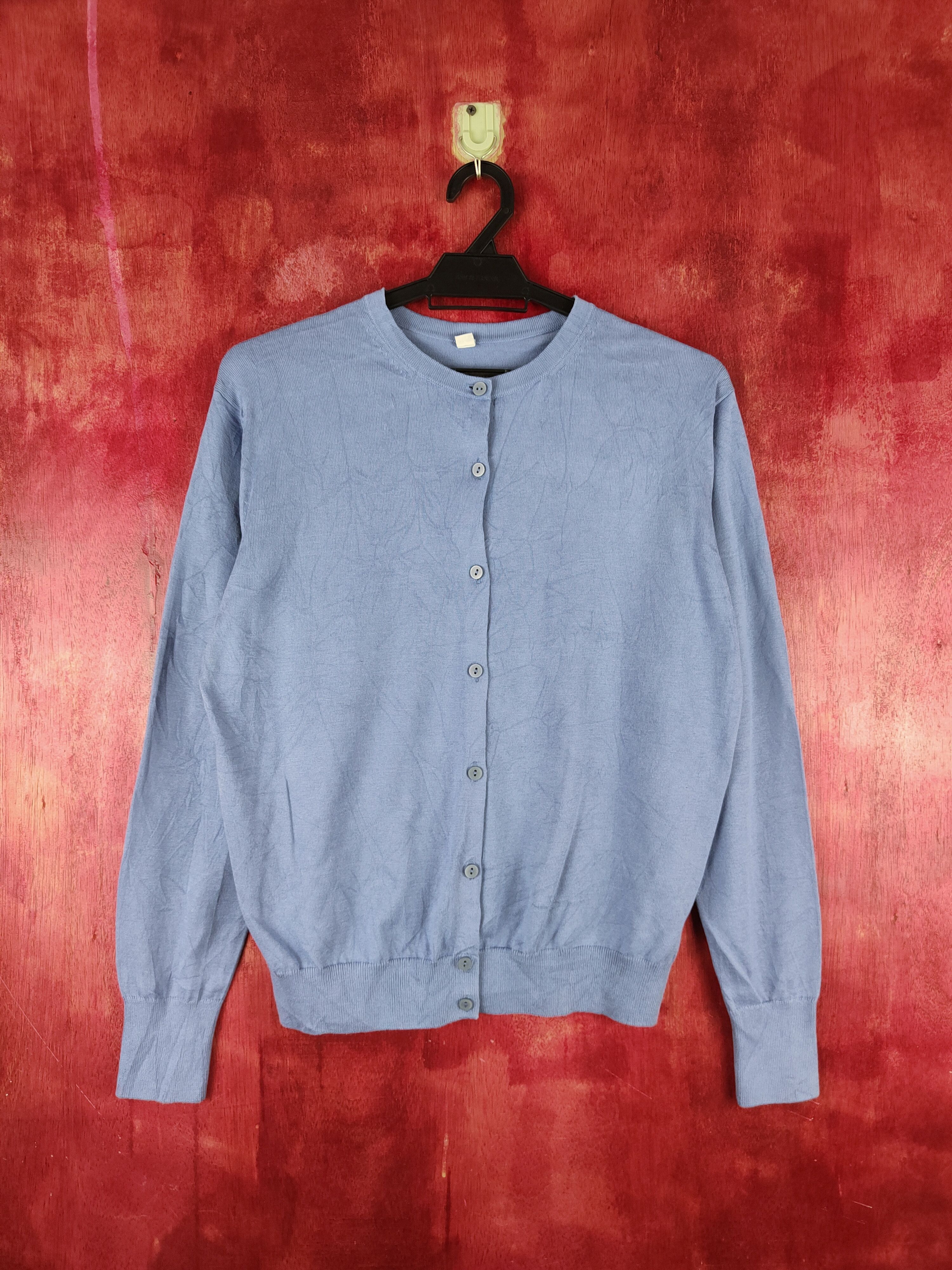 Japanese Brand Uniqlo Blue knitwear japan vintage Cardigan #S914 Size M / US 6-8 / IT 42-44 - 1 Thumbnail