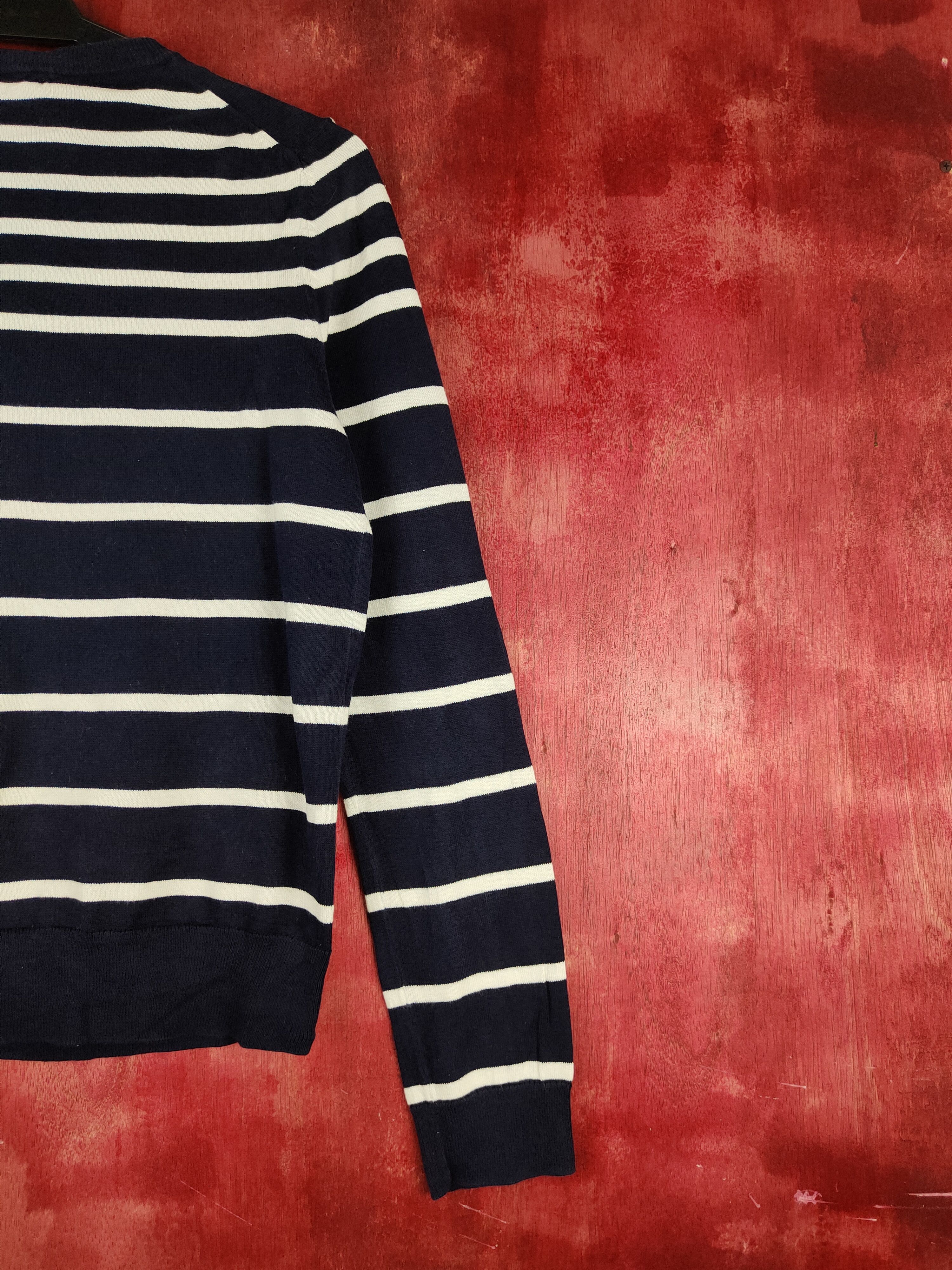 Japanese Brand × Uniqlo Uniqlo Navy Blue/White Stripe Cardigan #S888 Size M / US 6-8 / IT 42-44 - 9 Thumbnail