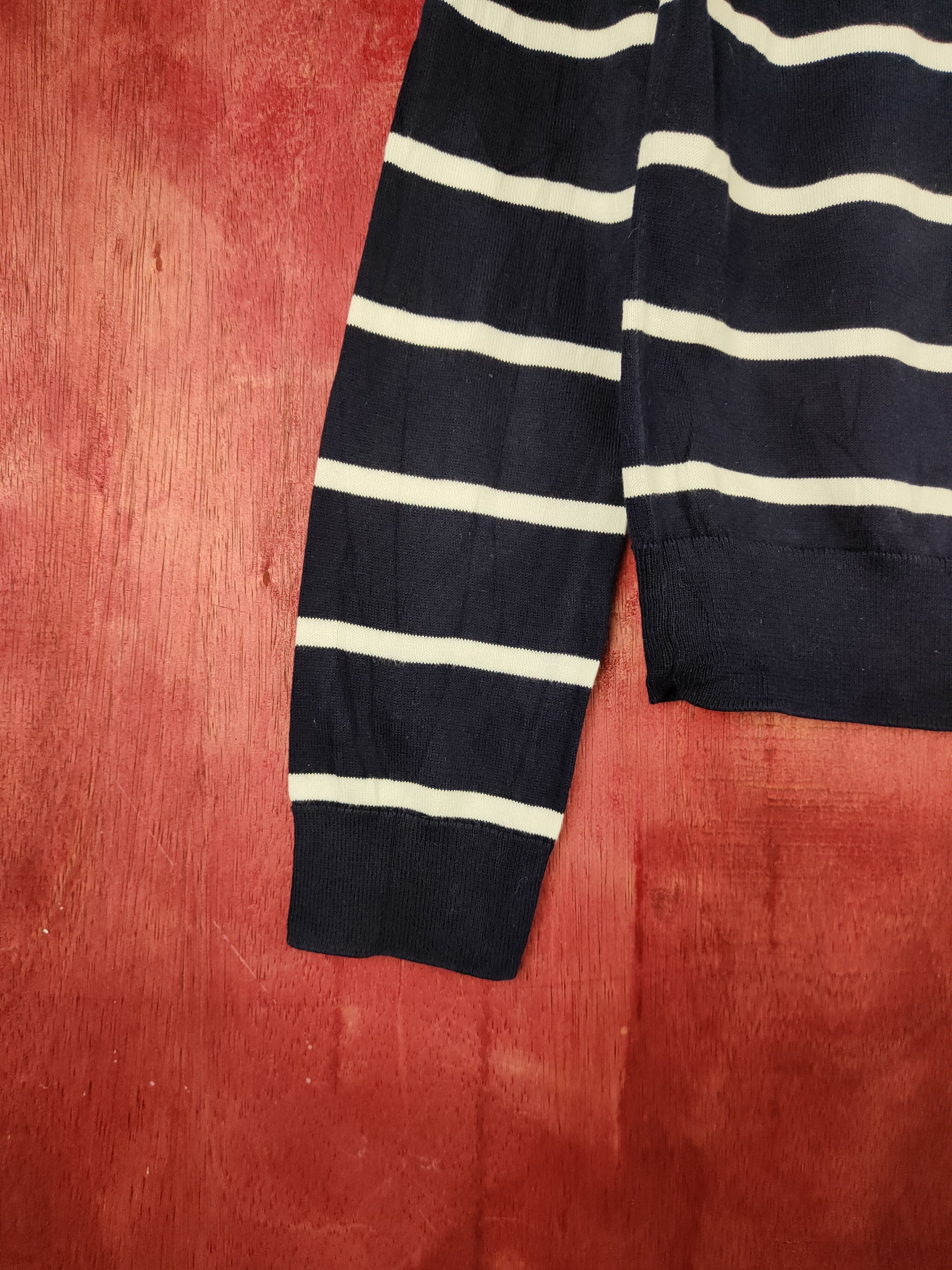 Japanese Brand × Uniqlo Uniqlo Navy Blue/White Stripe Cardigan #S888 Size M / US 6-8 / IT 42-44 - 4 Thumbnail