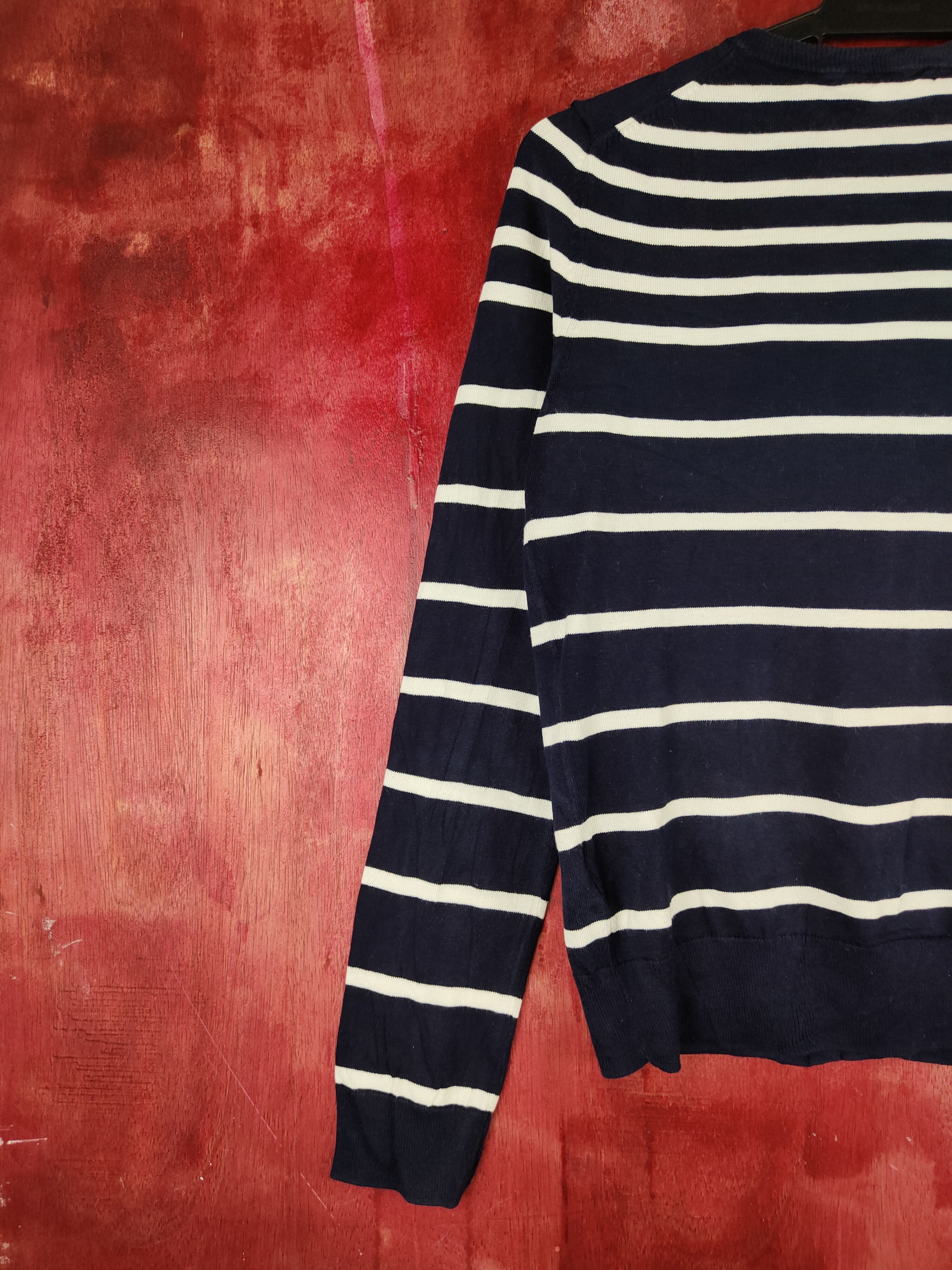 Japanese Brand × Uniqlo Uniqlo Navy Blue/White Stripe Cardigan #S888 Size M / US 6-8 / IT 42-44 - 8 Thumbnail